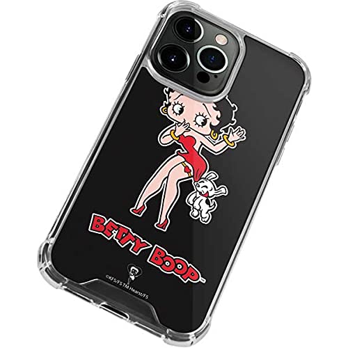 Official Betty Boop with Puppy Design Clear Phone Case for iPhone 13 Pro - Slim Protective Cover with Scratch Resistance | Perfect for Everyday Use, Travel & Gift Giving