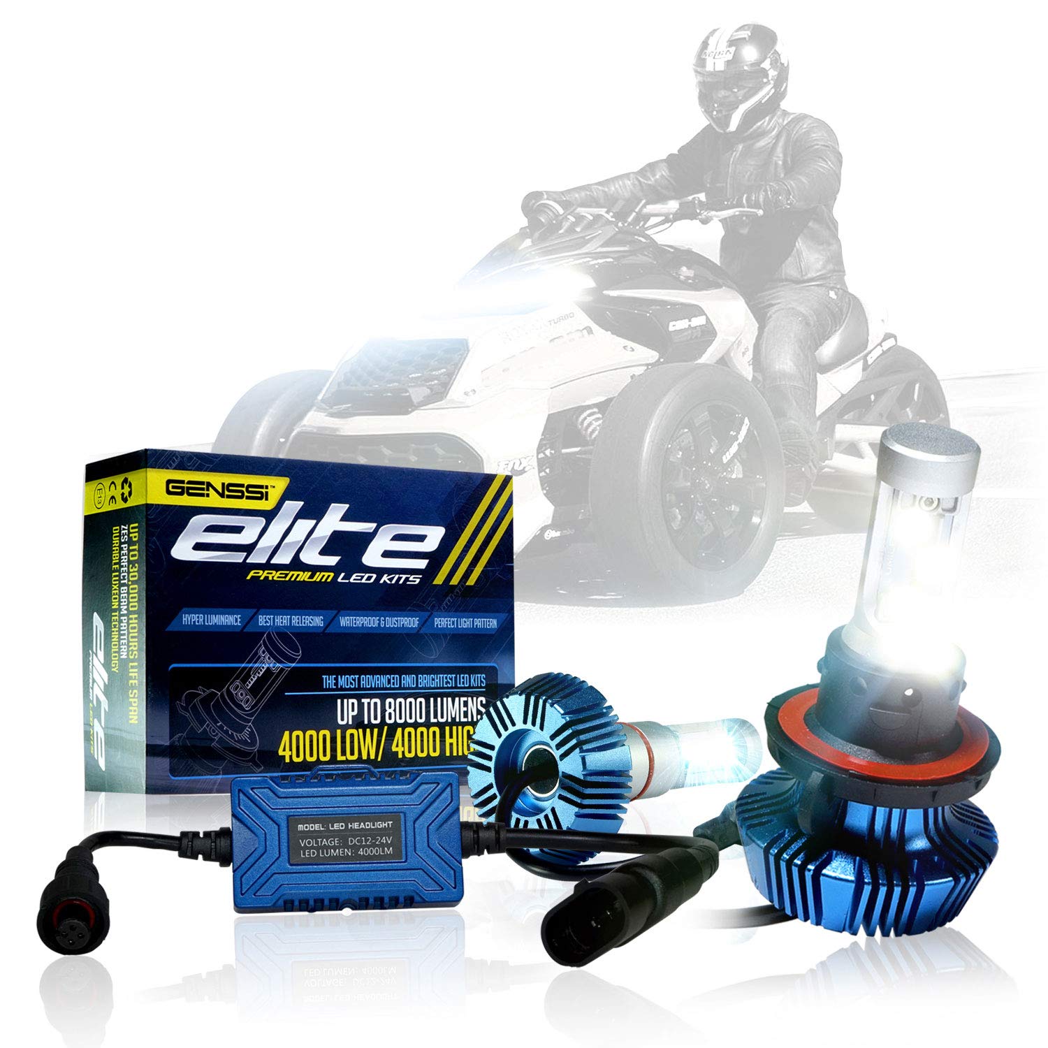 Can-Am Spyder RT RT-S RT Limited LED Headlight Conversion Kit - High & Low Beam Upgrade for Improved Night Visibility - Perfect for Night Rides & Enhanced Road Safety