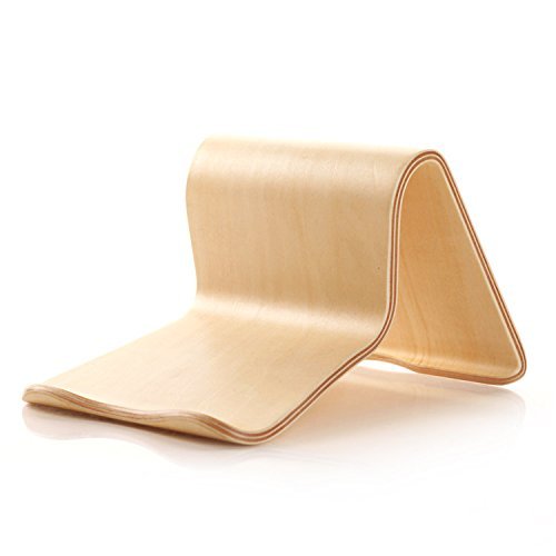 Premium Universal Hard Natural Wood Tablet Stand Holder - Compatible with iPad Mini, iPad Air, Samsung Tab 2/3/4, Note 10.1 & Most Tablets (White Birch) - Perfect for Home Office, Kitchen, Bedroom & Travel Use