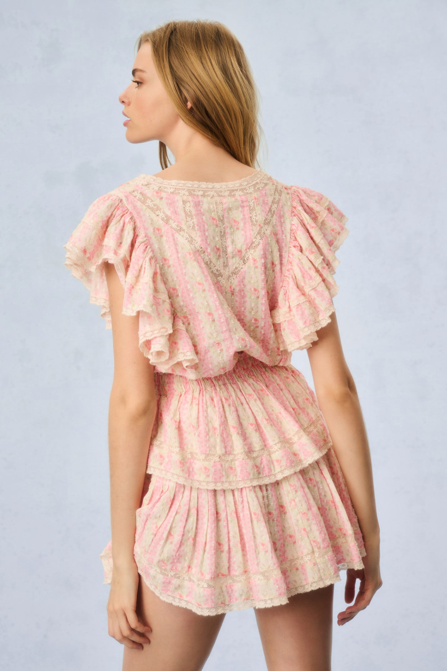 Gwen Floral Print Cotton Mini Dress - Women's Summer Casual Short Sleeve Party Outfit for Beach, Date Night & Vacation