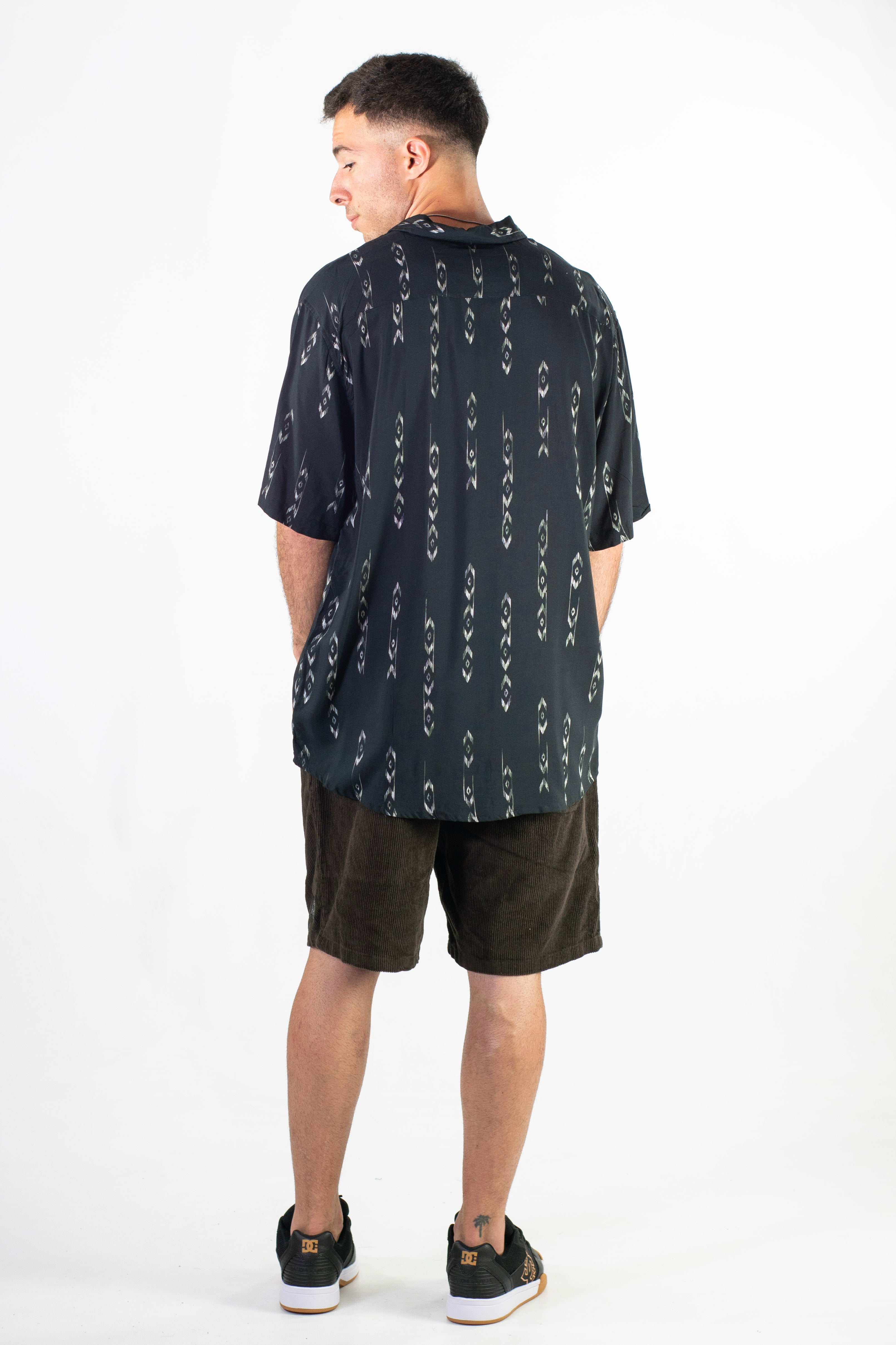 Ocn H Malibu Ethnic Print Shirt for Men - Stylish & Comfortable Hawaiian Aloha Shirt for Beach, Vacation, and Summer Outfits