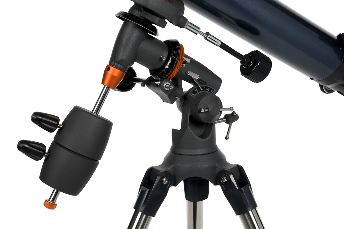 Used Celestron AstroMaster 90EQ Refractor Telescope for Adults & Beginners - Portable Astronomy Equipment for Stargazing, Bird Watching & Outdoor Adventures