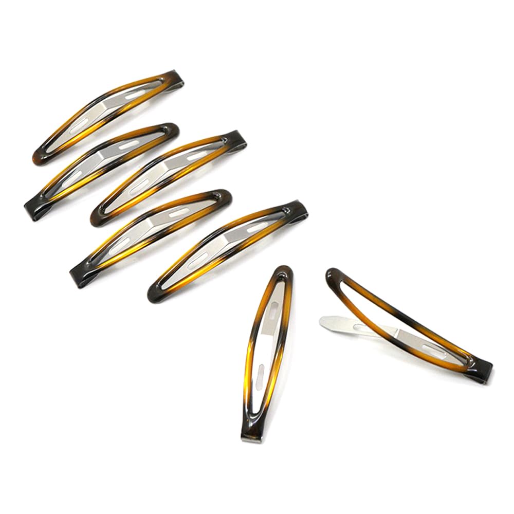 Dofash 12Pcs Snap Hair Clips for Women - Metal Hair Grips & Barrettes (6cm/2.36