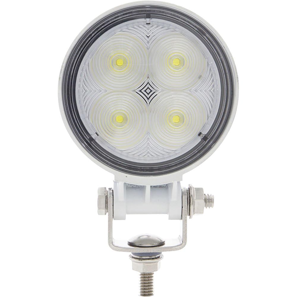 SEACHOICE 4-LED Flood Beam Work Light - 2000 Lumens White LED Spotlights for Outdoor, Garage, Workshop, Construction & Emergency Lighting