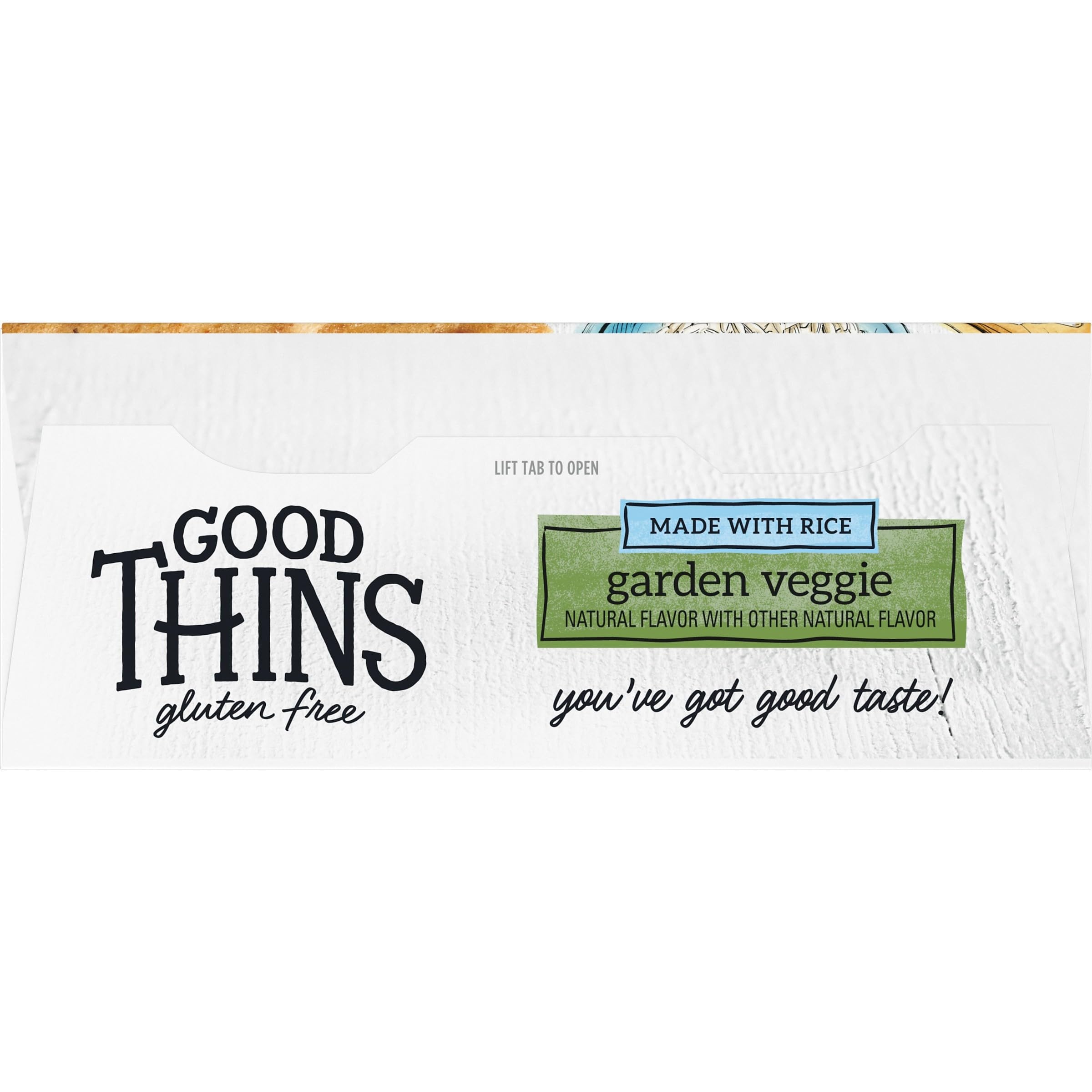 Good Thins Garden Veggie Rice Snacks - Gluten Free, Healthy Crackers for Adults & Kids - 3.5 oz Pack - Perfect for Lunchboxes, Office Snacks & On-the-Go