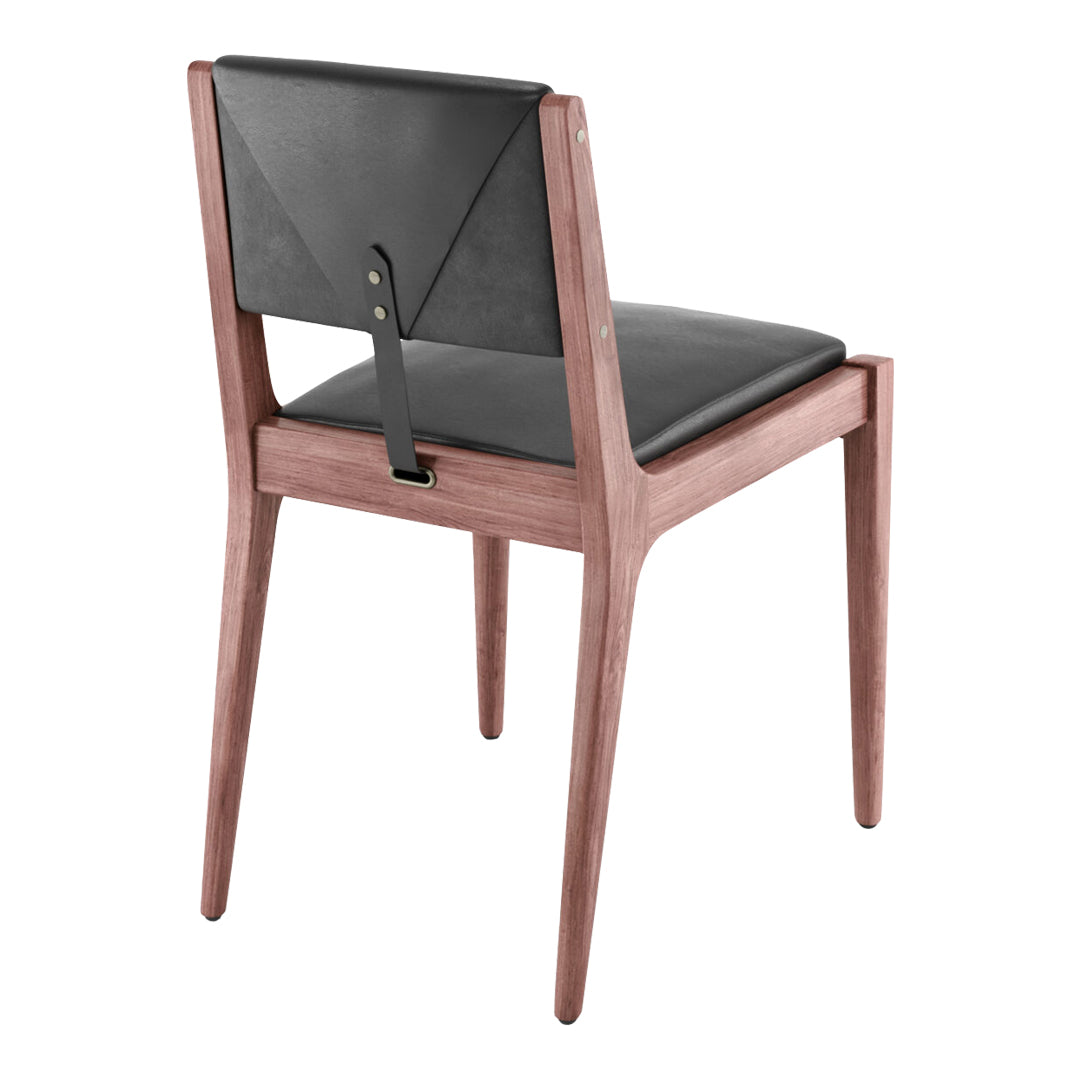 Hugo Slim Dining Chair - Modern Minimalist Wooden Chair for Kitchen, Dining Room, and Small Spaces - Perfect for Home, Restaurant, and Office Use
