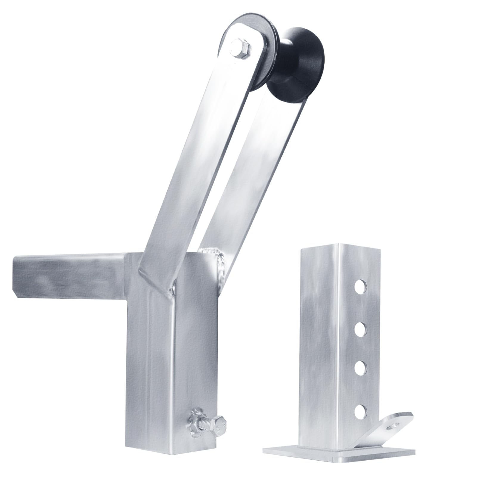 Heavy Duty Adjustable Galvanized Trailer Winch Stand with Roller & U-Bolts - Fits 3