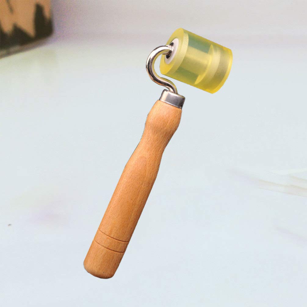 Wallpaper Seam Roller Tool - Wooden Pressure Wheel for Smooth Wallpaper Application - DIY Home Improvement & Wallpapering Projects