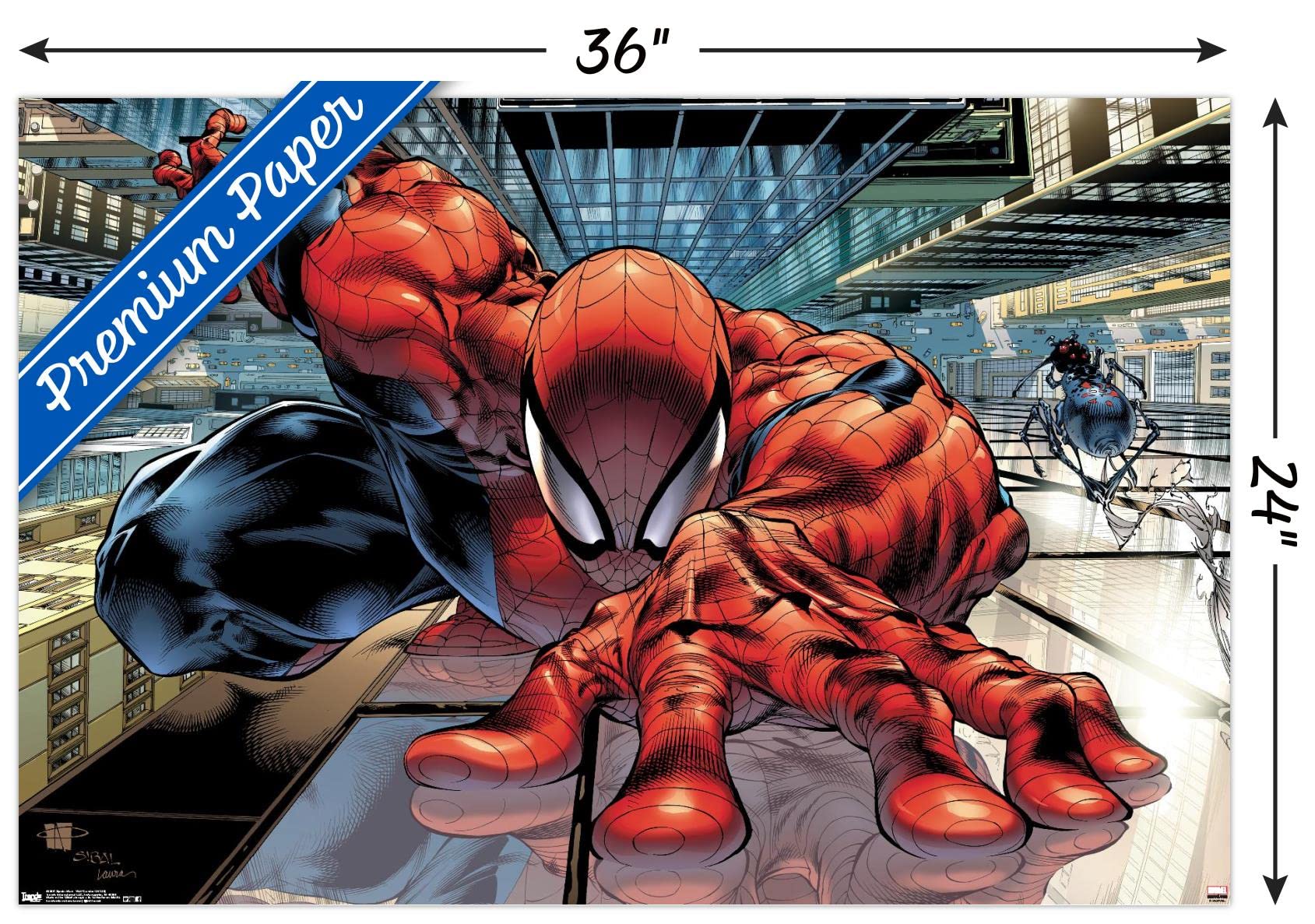 Trends International Marvel Comics Spider-Man Wall Crawler Poster 24x36 Inches - Unframed Superhero Wall Art for Home, Office & Game Room Decor
