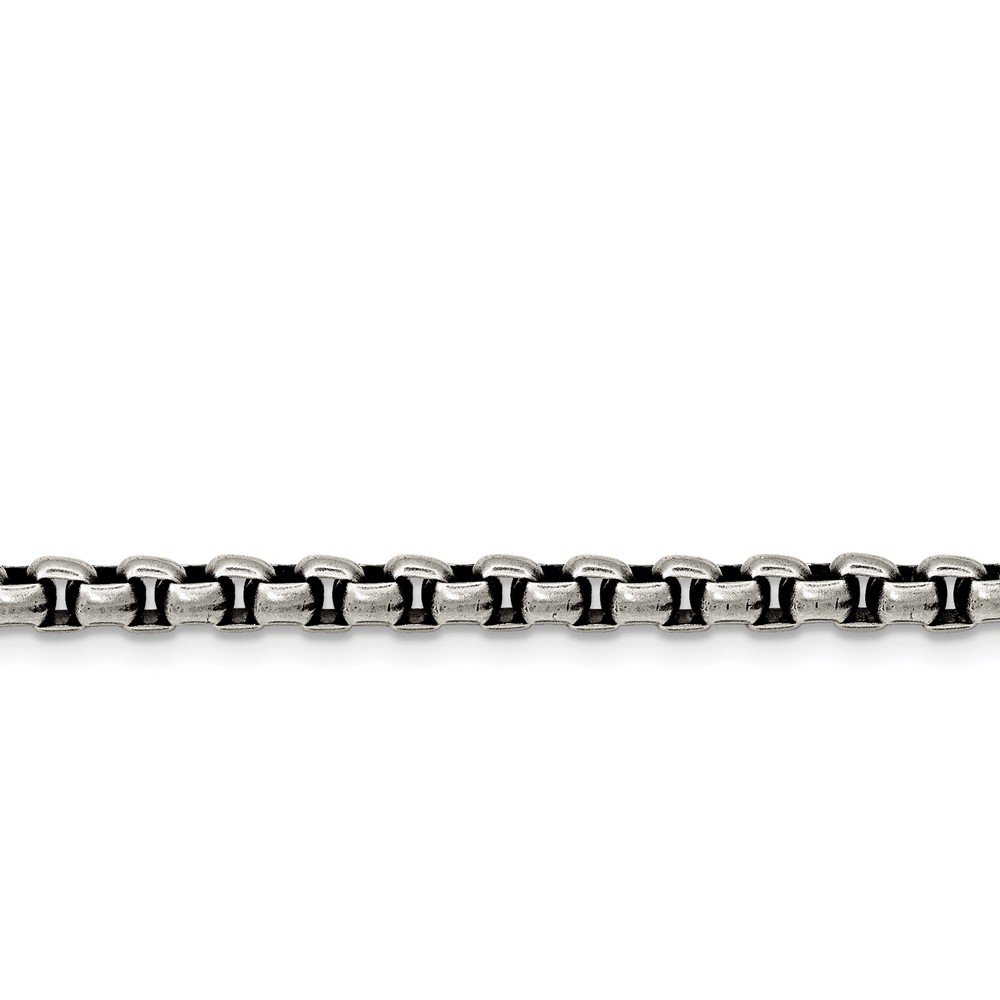 Stainless Steel 3.9mm Rounded Box Chain Necklace with Lobster Clasp - Durable Jewelry for Men & Women, Perfect for Everyday Wear, Gifts, and Special Occasions