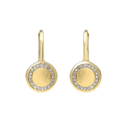 14K Gold Diamond Eternity Halo Dangle Earrings (1/8ctw) - Elegant Bridal Jewelry for Weddings & Special Occasions