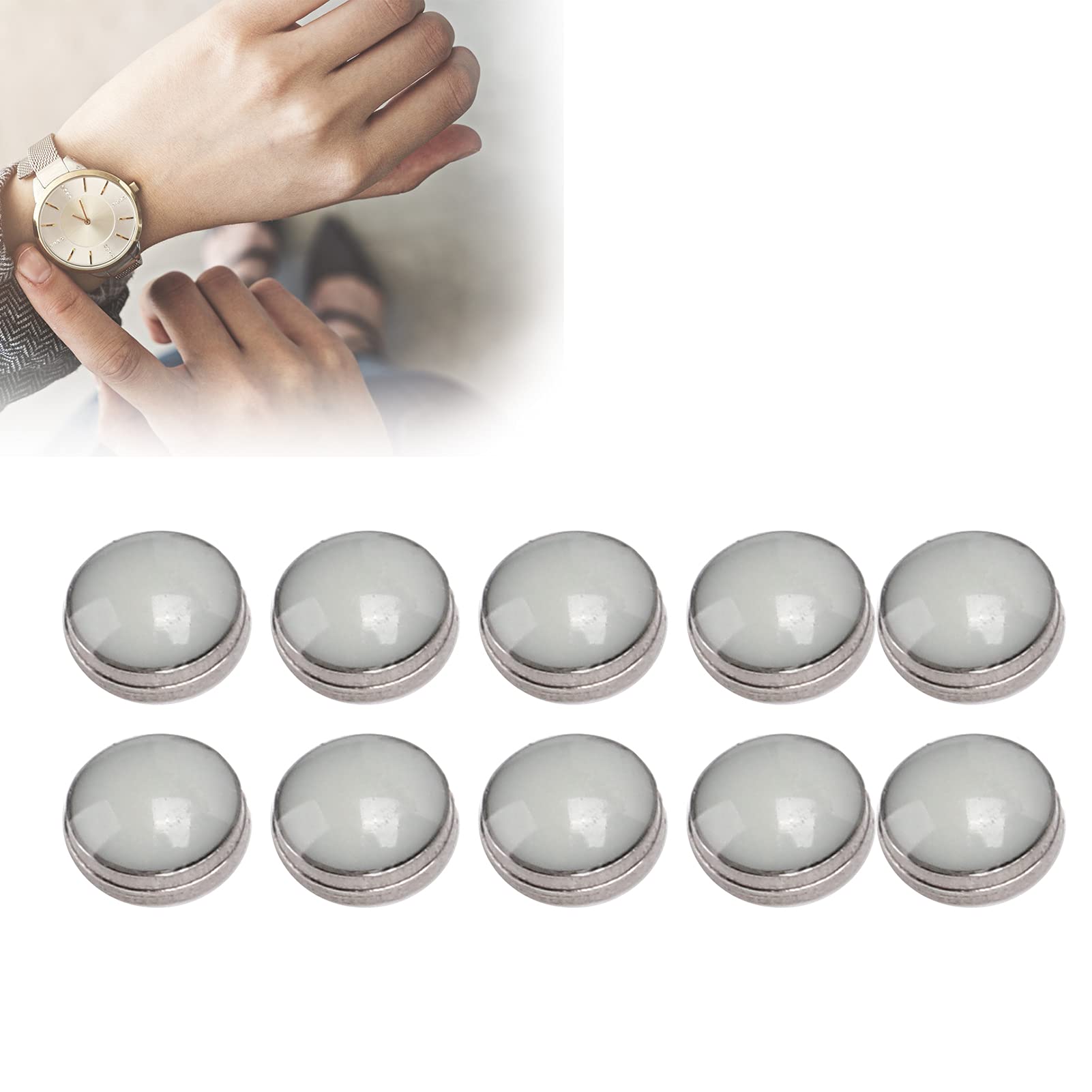 Yosoo 10-Pack Luminous Watch Bezel Dots - Glow in the Dark Watch Dial Markers for Night Visibility - Watch Parts Accessories for Watch Repair & Customization - Perfect for Diving Watches, Military Watches & Nighttime Use