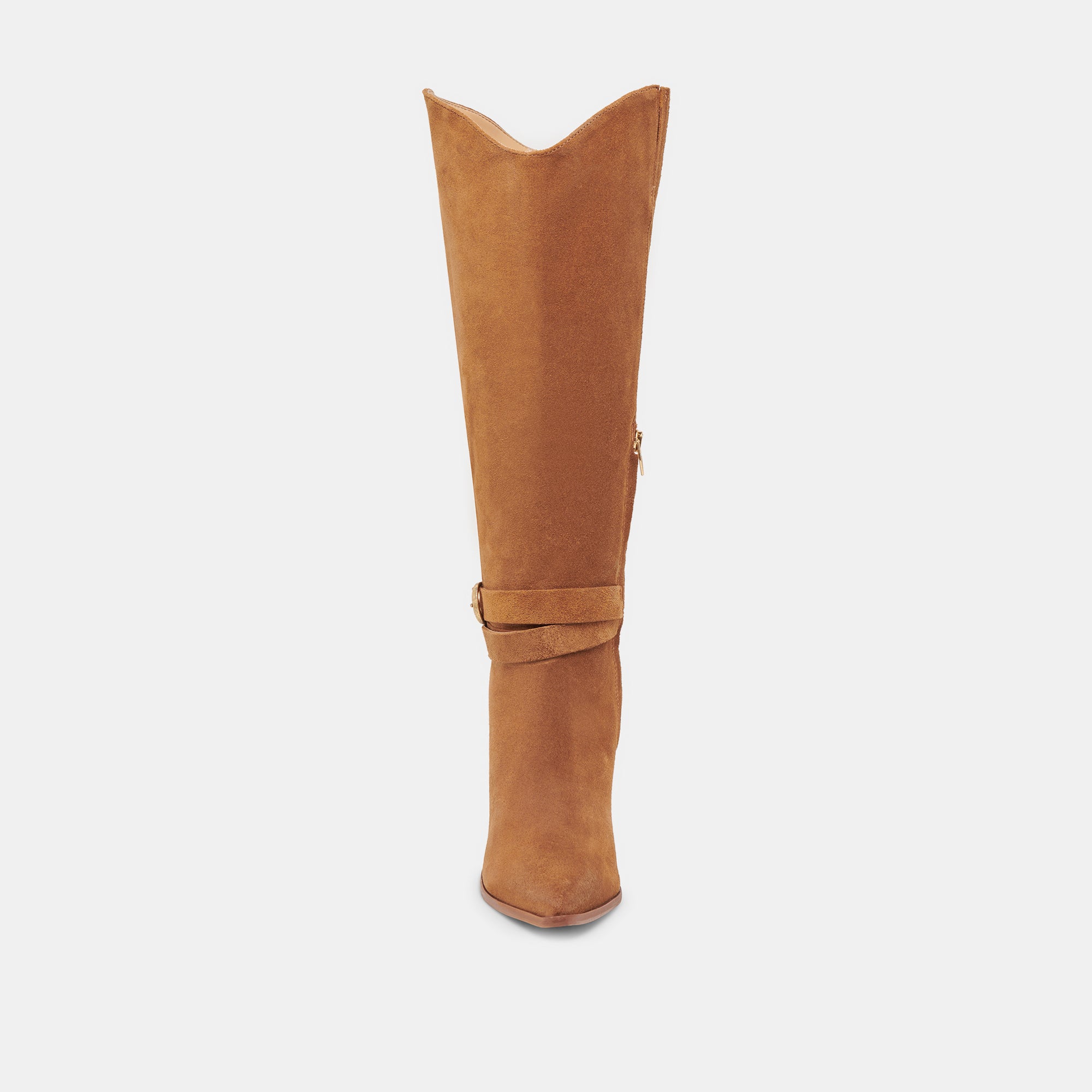 TYRONE Wide Calf Boots for Women - Brown Suede Leather Ankle Boots with Comfortable Fit | Perfect for Fall, Winter & Casual Outfits