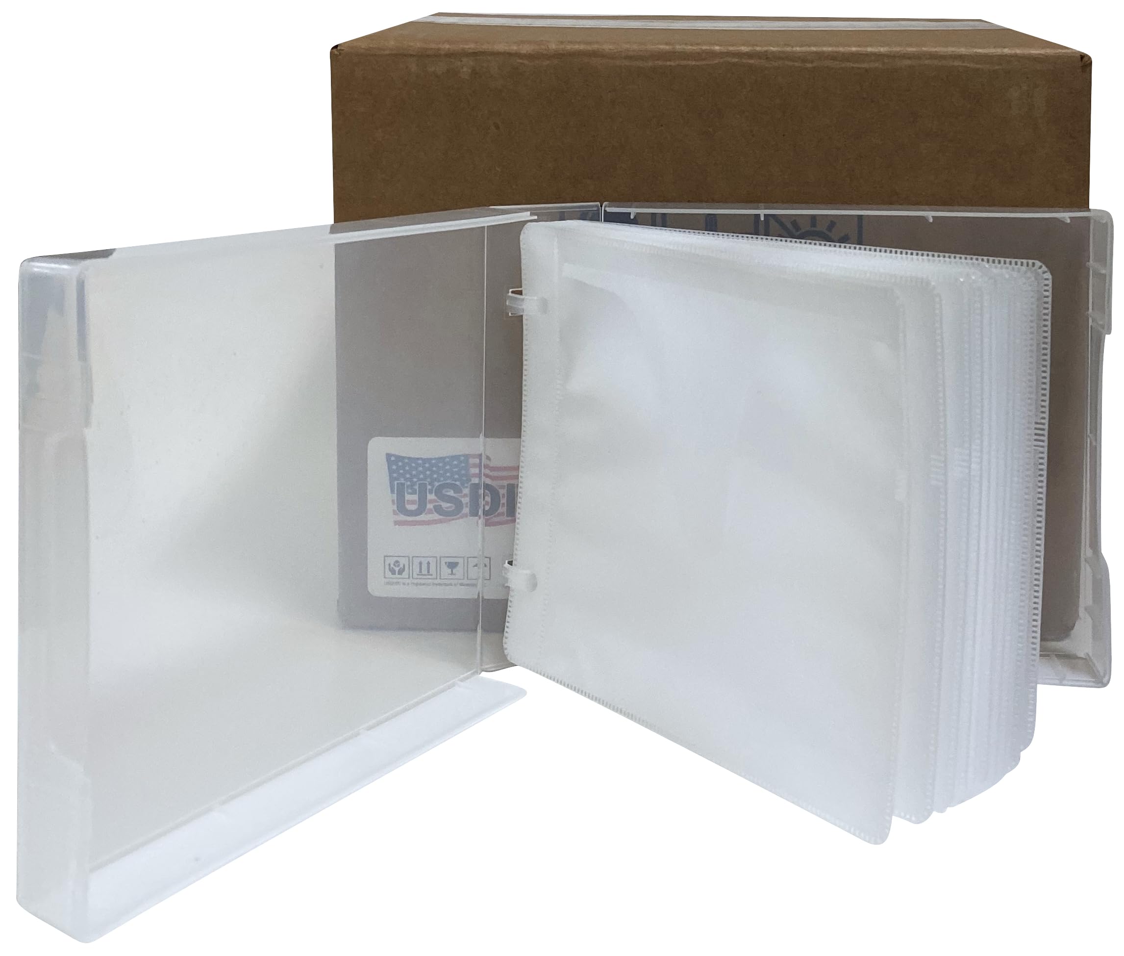 40mm PP Poly Binder Sleeves - Clear 24-Disc Capacity (Pack of 180) | Perfect for Office Organization, School Supplies & Document Storage