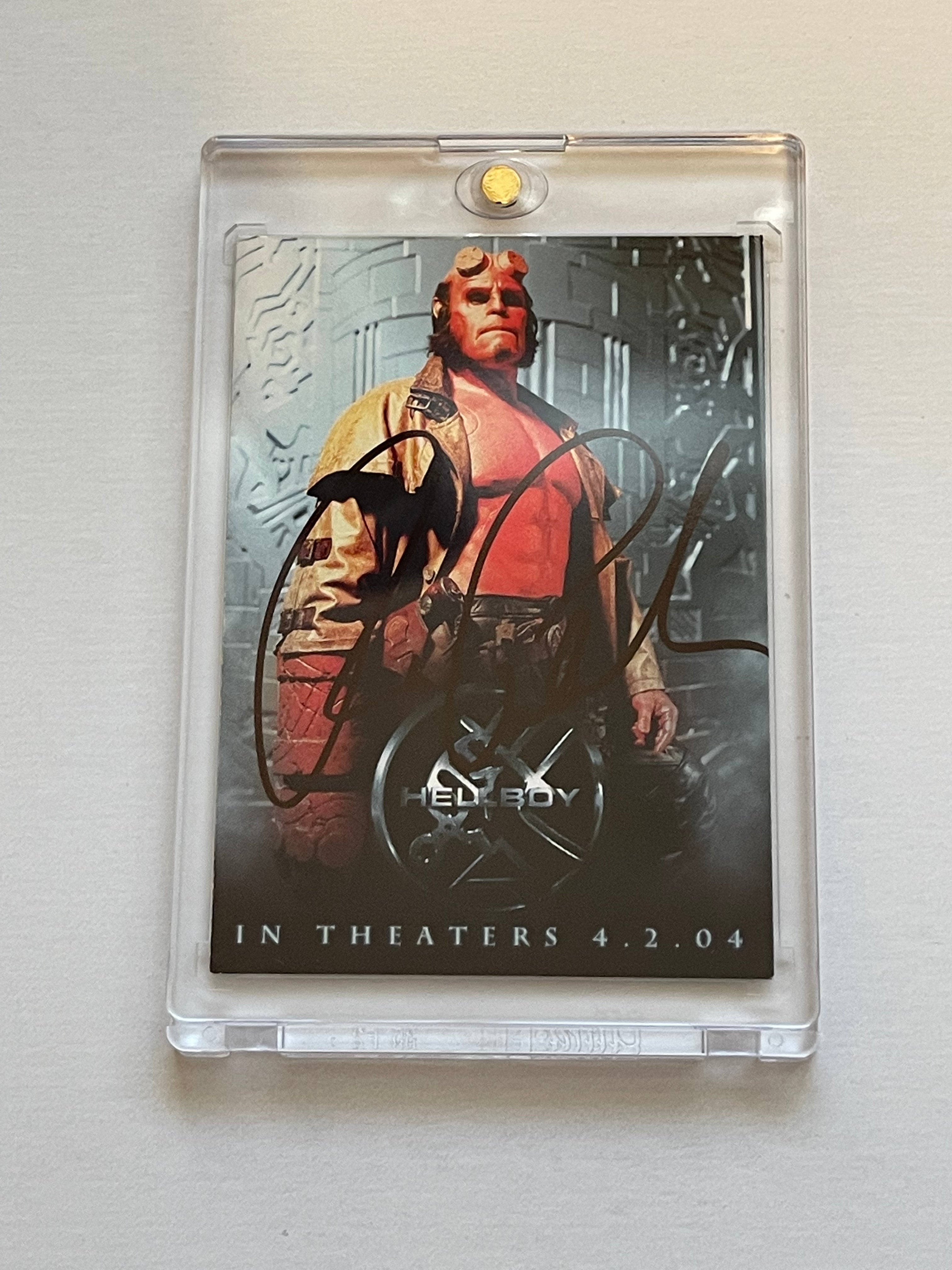 Hellboy Movie Ron Perlman Autographed Trading Card with COA - Perfect for Collectors, Fans, and Comic Book Enthusiasts