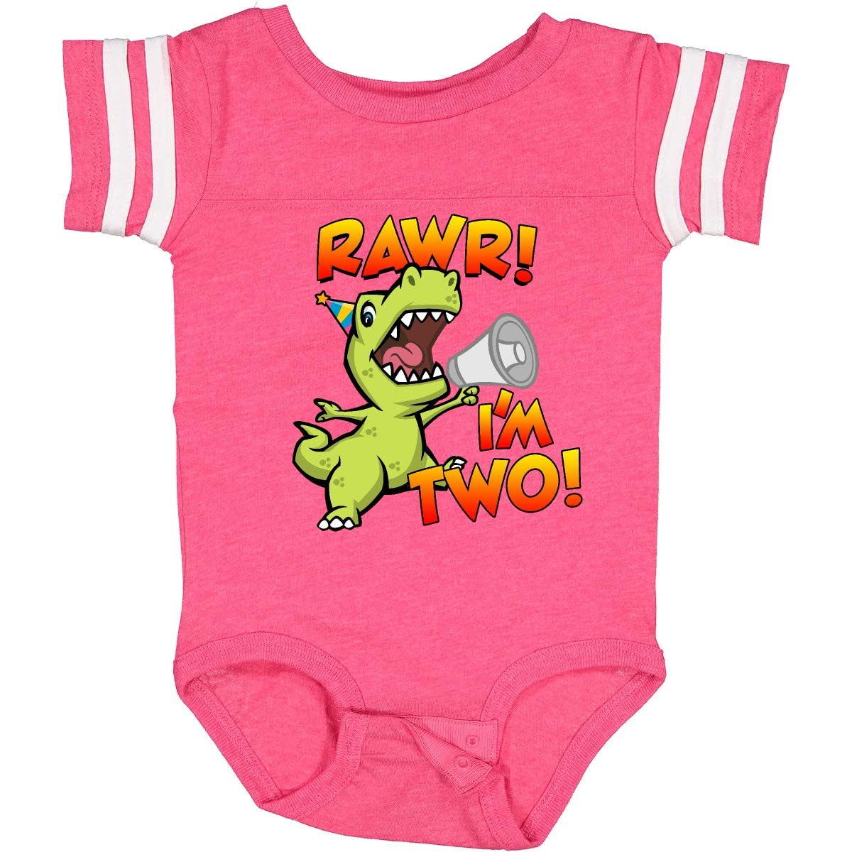 Inktastic Rawr I'm 2 Dinosaur Baby Bodysuit - Cute Dinosaur Themed Outfit for Toddlers Birthday & Playtime