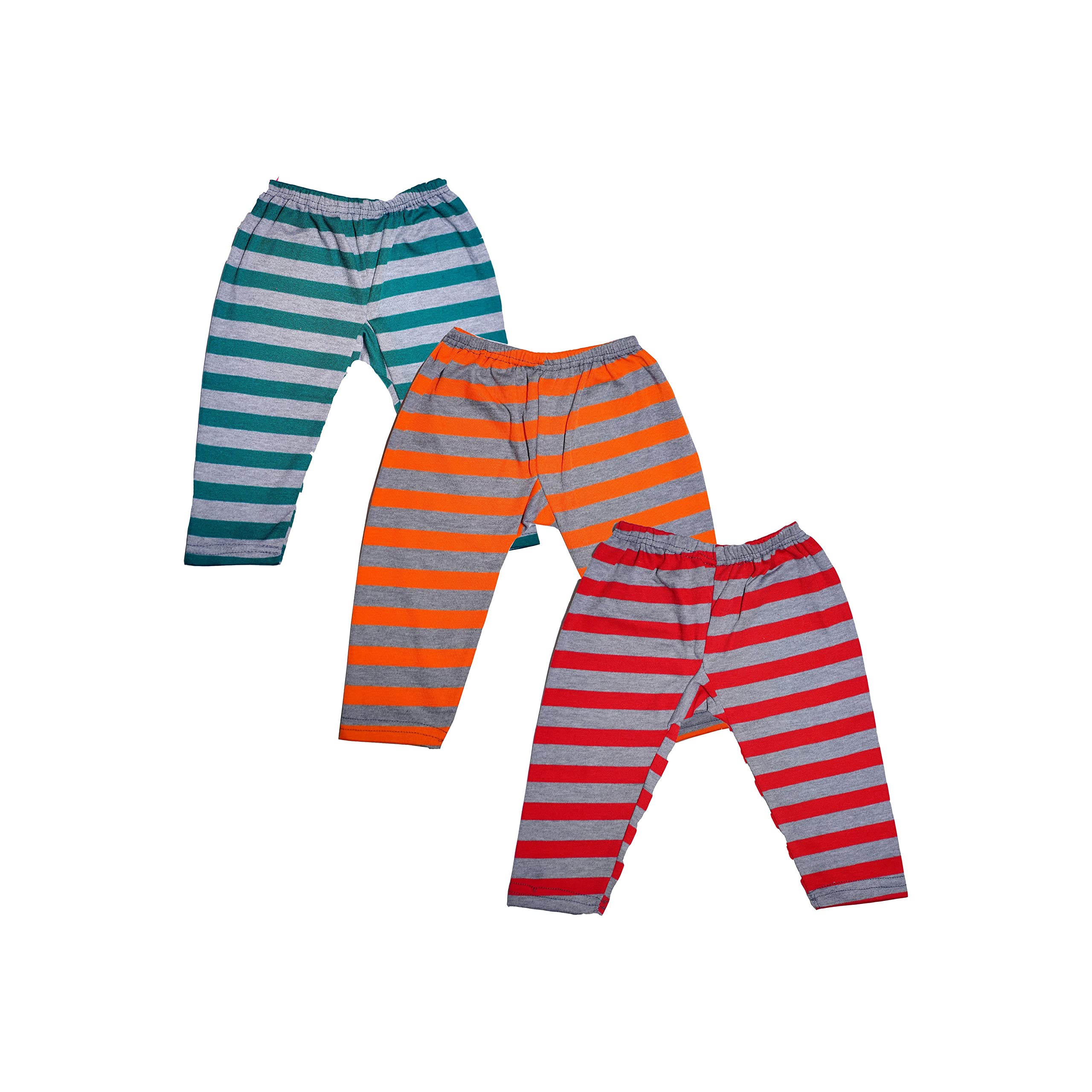 AARNA COLLECTION Baby Boys & Girls Warm Woolen Striped Winter Pajama Set - Kids Fleece Pajamas, Sleepwear, Track Pants (Multicolor, Pack of 3) - Perfect for Cozy Nights & Winter Comfort