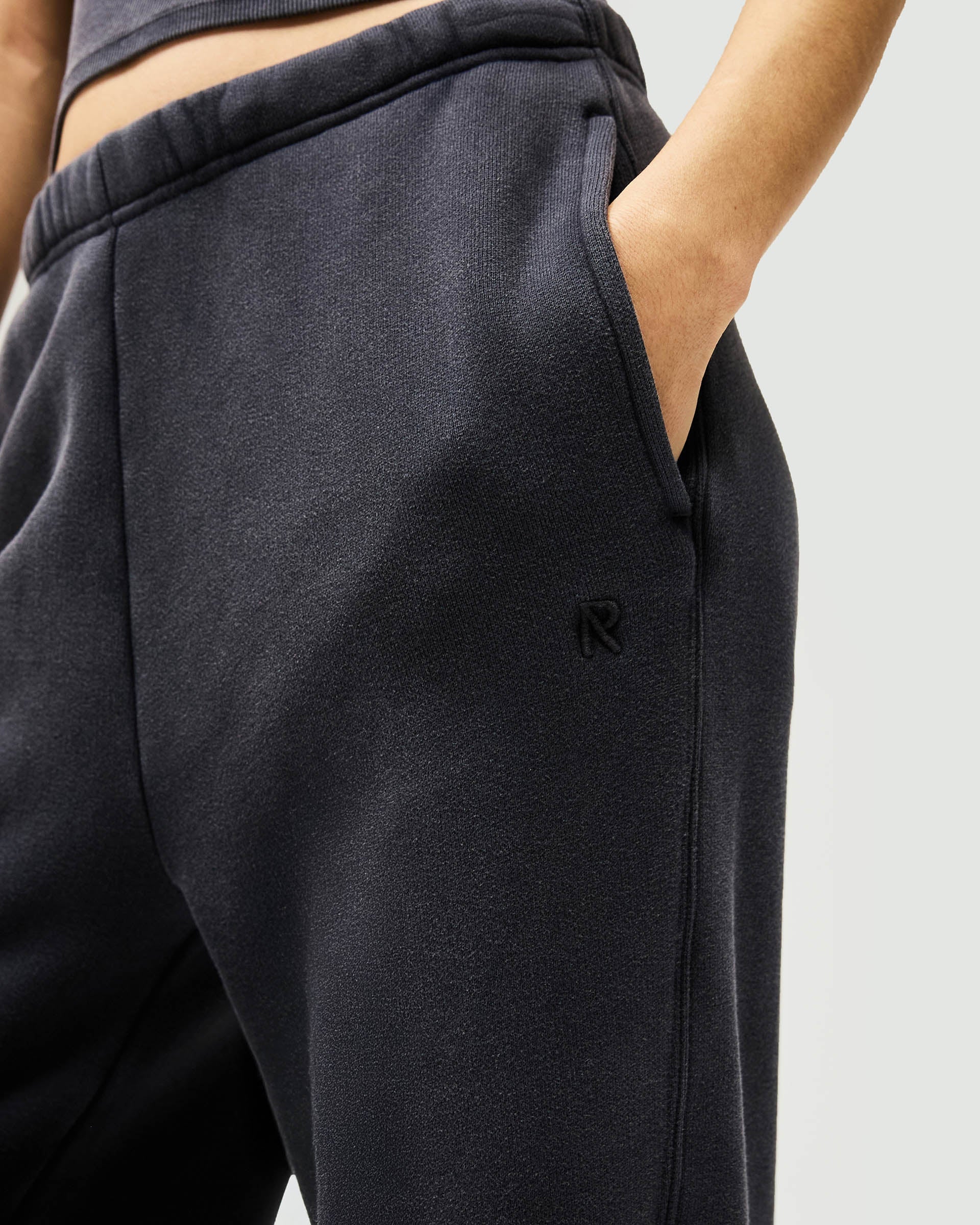 Initial Twisted Seam Jogger Pants for Men - Washed Black Casual Sweatpants | Comfortable Lounge Wear for Gym, Running & Everyday Use