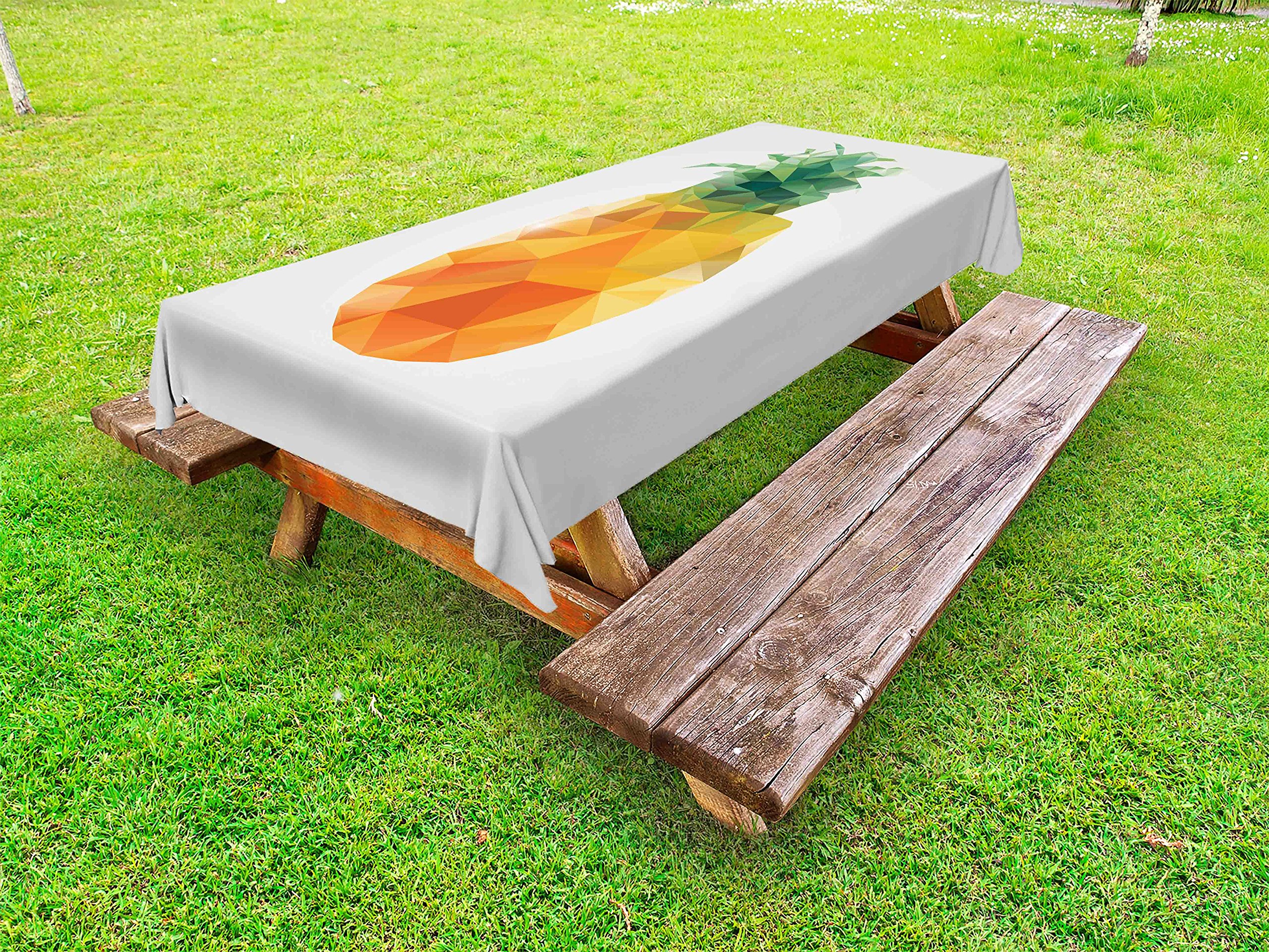 Ambesonne Geometric Polygonal Fruit Abstract Tablecloth - 58
