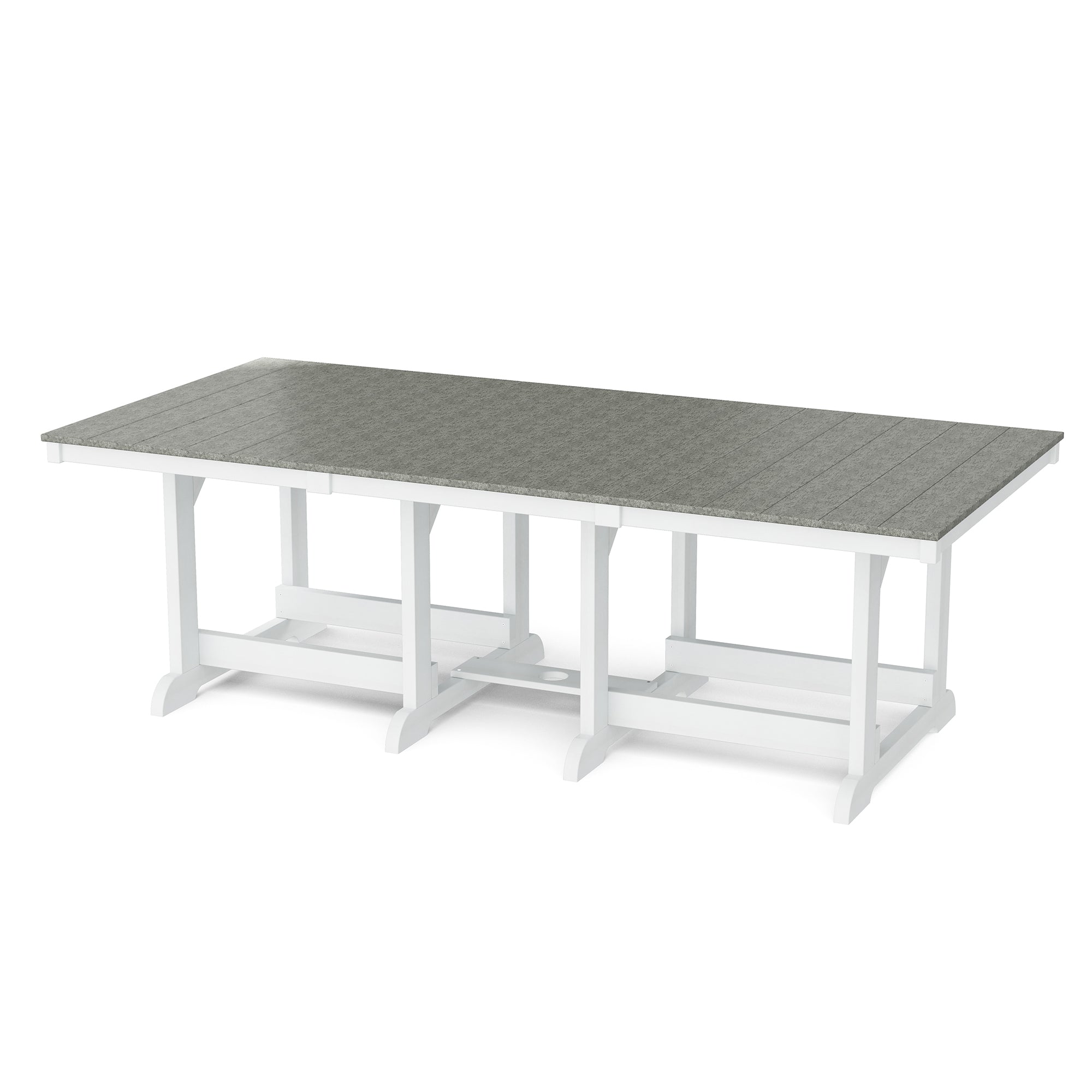 Heritage 44x96 Inch Solid Wood Dining Table - Large Farmhouse Style Dining Room Table for 8-10 People - Perfect for Family Gatherings & Dinner Parties