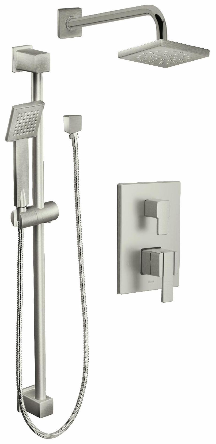 Moen 90 Degree Shower Kit Trim Brushed Nickel KITUTS9011BN - Perfect for Modern Bathroom Renovations and Luxury Shower Upgrades
