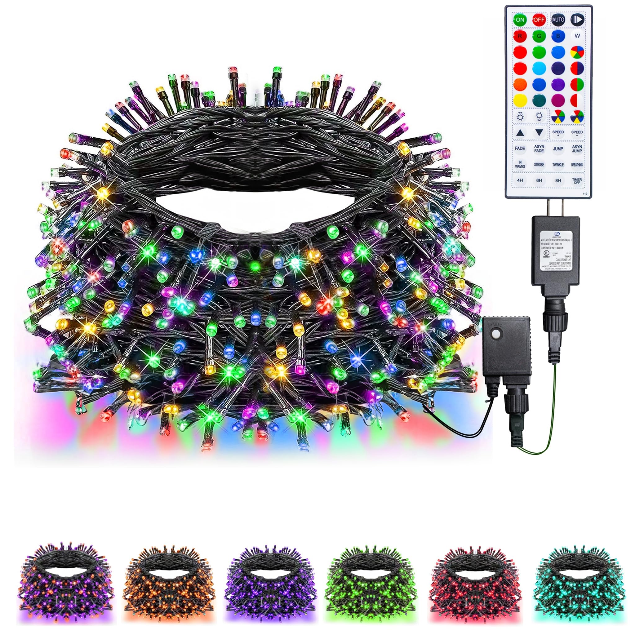 200 LED RGB Color Changing Christmas Lights - 66ft Remote Control Fairy String Lights with Timer for Indoor & Outdoor Holiday Decor | Perfect for Xmas Tree, Party, Wedding & Home Decoration
