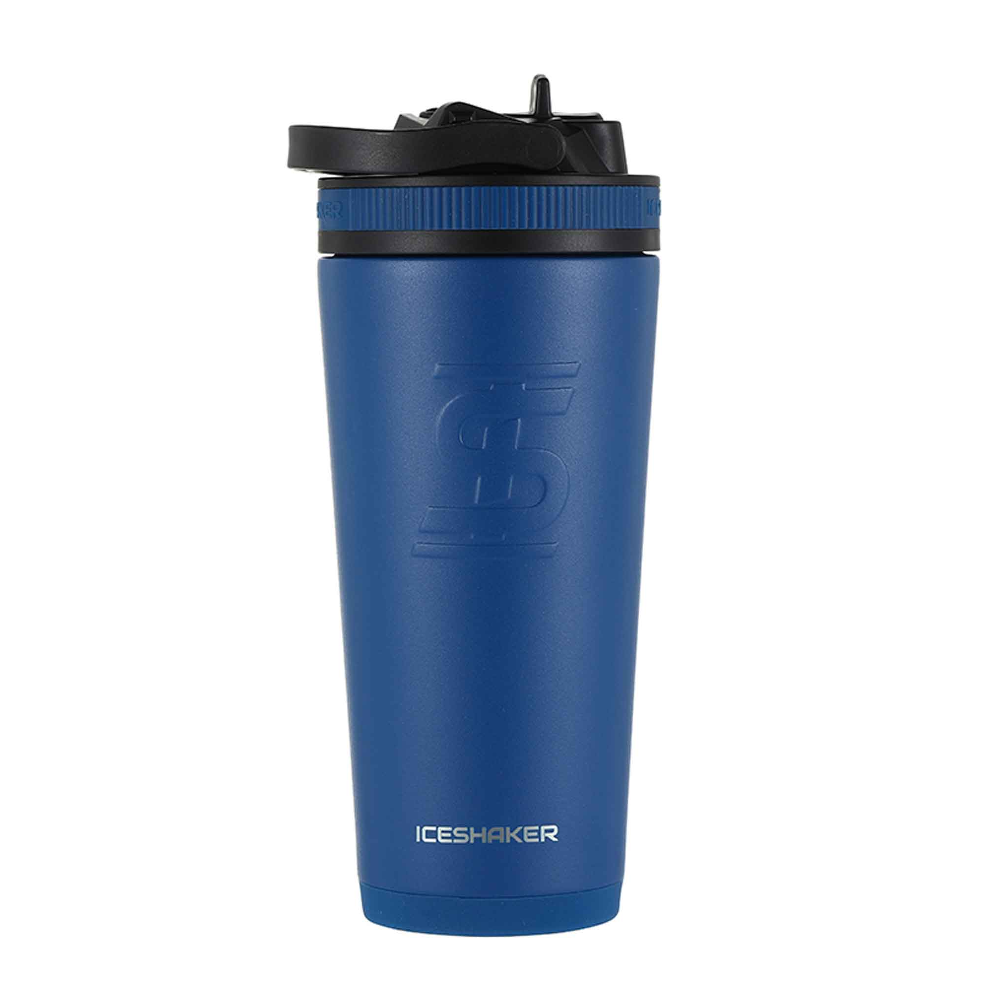Custom 26oz Fastpitch Lightning Softball Water Bottle - Navy Blue Sports Drink Bottle for Baseball, Softball & Outdoor Activities