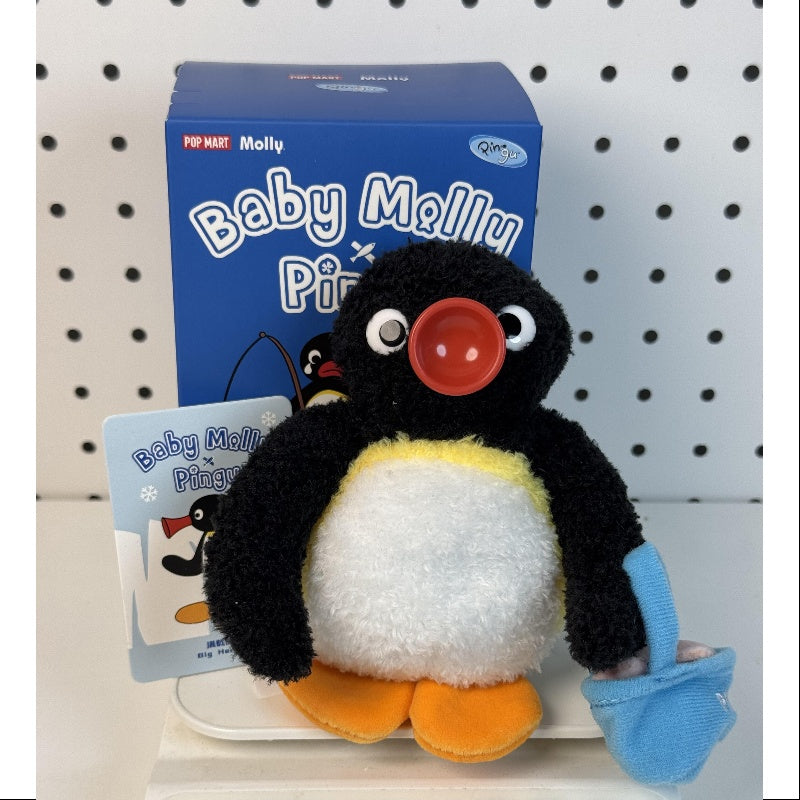 Baby MOLLY Pingu Happy Fishing Series Vinyl Plush Pendant Toy - Big Harvest Catch - Cute Stuffed Animal Gift for Kids & Collectors - Perfect for Nursery Decor, Birthday Presents & Anime Fans