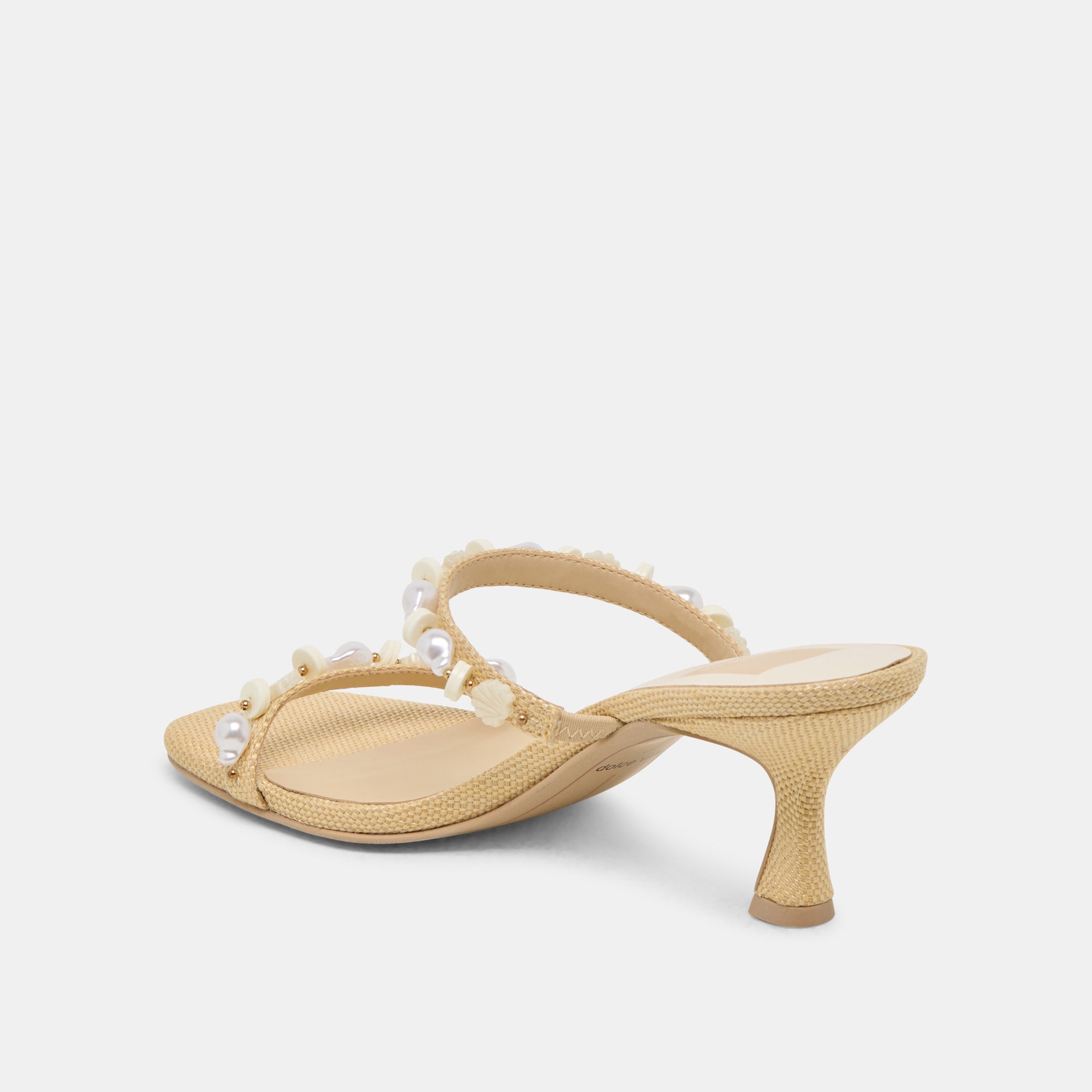 GRASON Women's Natural Raffia Heels - Comfortable Lightweight Sandals for Summer, Beach, and Casual Outings