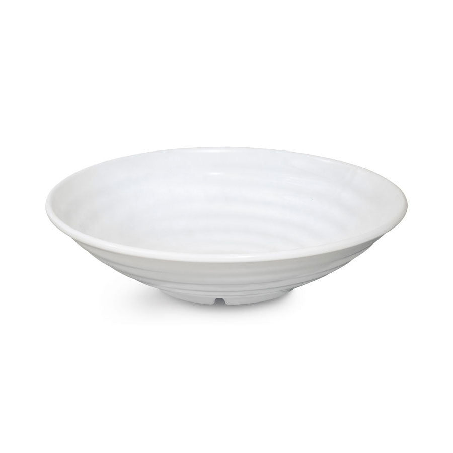 GET ML 78 W Milano Melamine Bowl - 1 Quart White Durable Plastic Serving Bowl - Perfect for Salads, Soups, Parties & Outdoor Dining