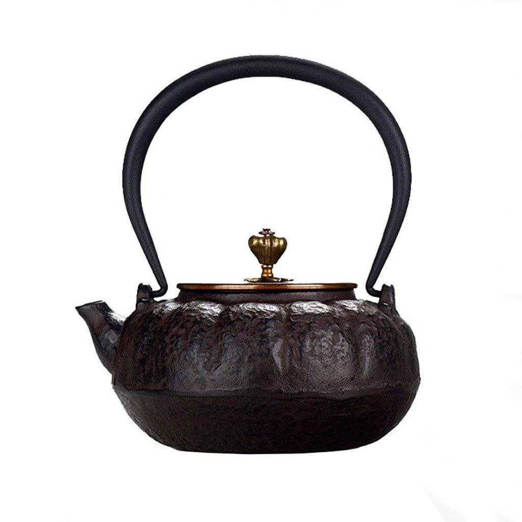 Premium Cast Iron Teapot with Anti-Rust Inner Wall & Copper Lid - 600ml Japanese Tetsubin Style Kettle for Electric/Stovetop Use - Perfect for Black Tea, Herbal Brews & Home Tea Ceremonies