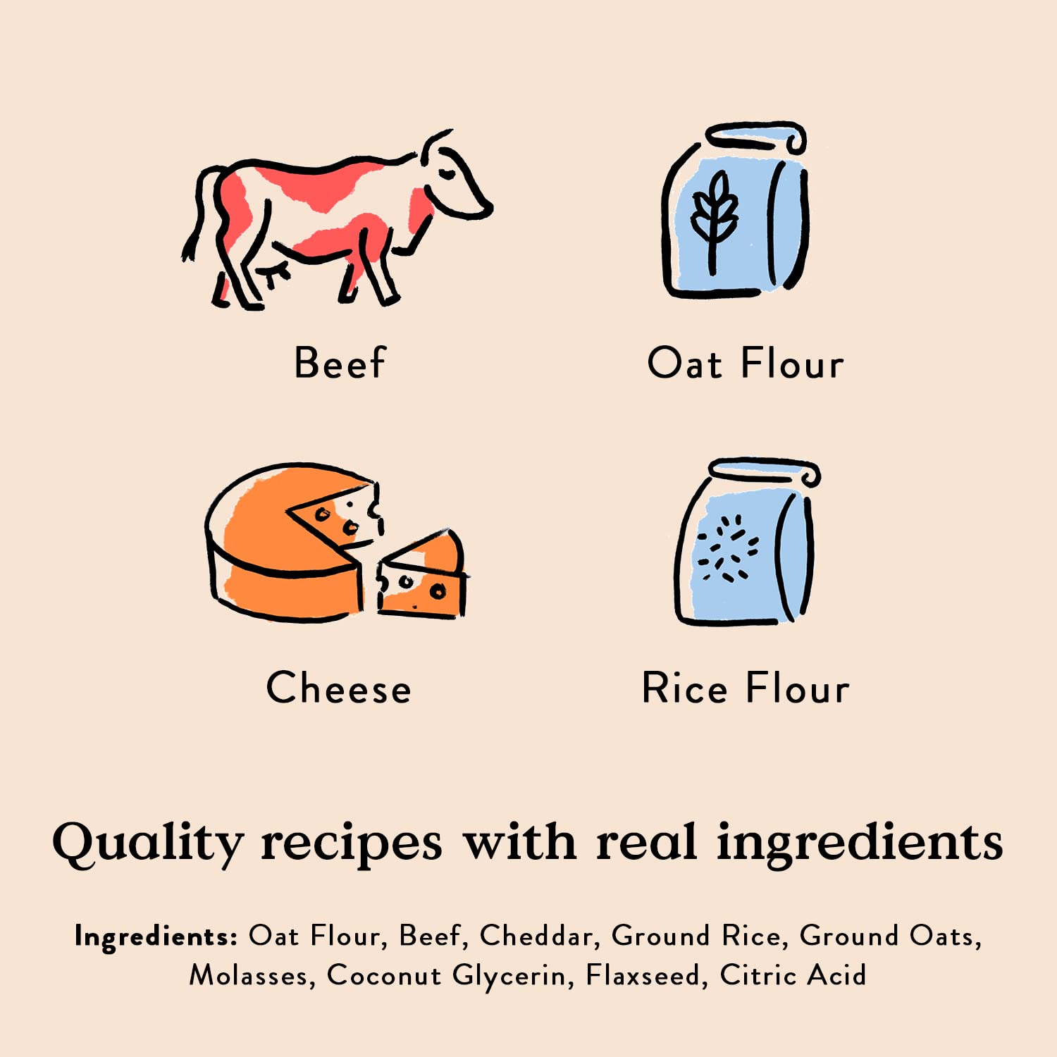 Bocce's Bakery Say Moo Beef & Cheddar Dog Training Treats - Grain-Free, Wheat-Free, Healthy Snacks for Small & Large Dogs - 6 oz Resealable Bag - Perfect for Obedience Training & Reward-Based Learning