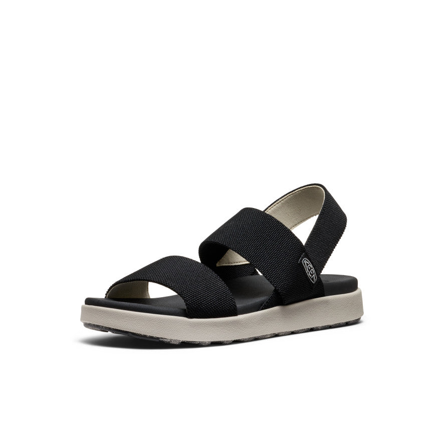 Women's Elle Backstrap Sandal Wide Width Comfortable Casual Sandals - Black | Perfect for Beach, Vacation & Summer Outfits