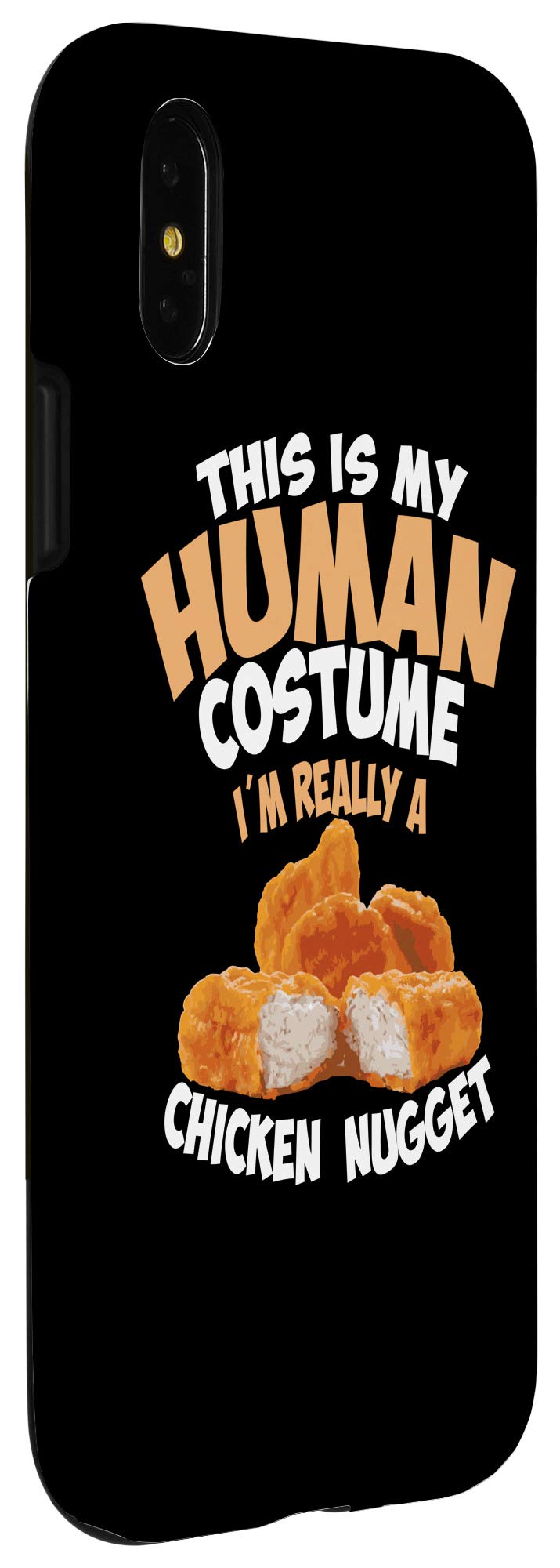 iPhone X/XS Chicken Nugget Human Costume Case - Funny Cute Foodie Gift for Halloween, Cosplay & Themed Parties | Protective Phone Cover for Daily Use