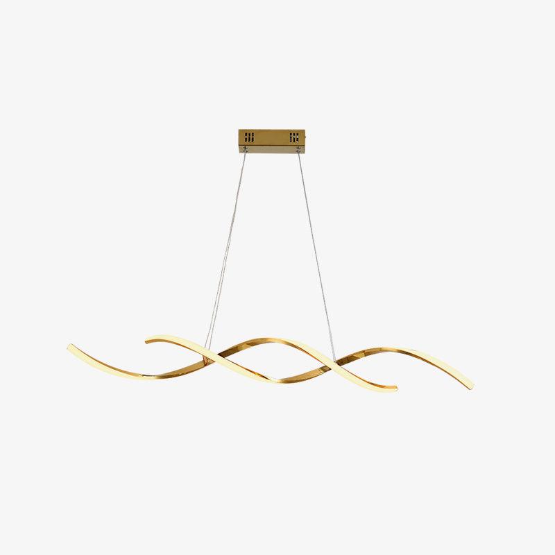 Gentle Waves Pendant Light - Modern Glass Ceiling Light Fixture for Dining Room, Kitchen Island & Bedroom - Elegant Hanging Chandelier Lighting for Home Decor