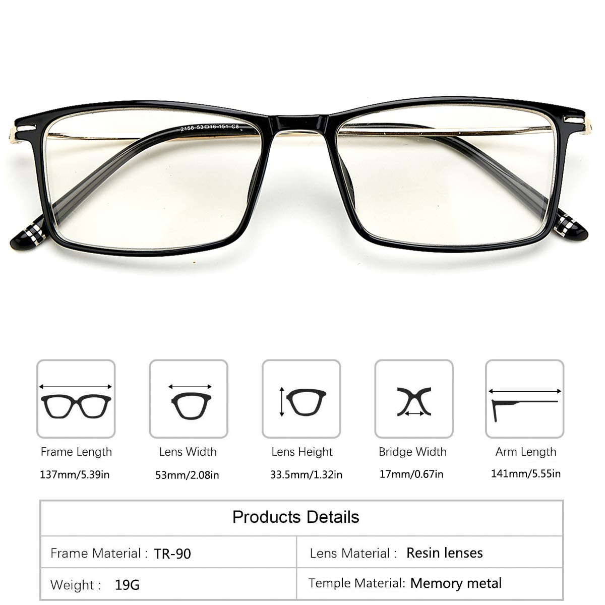 Progressive Multifocal Computer Reading Glasses for Men & Women - Anti-Blue Light Presbyopia Eyewear for Office Work, Gaming & Digital Screen Use