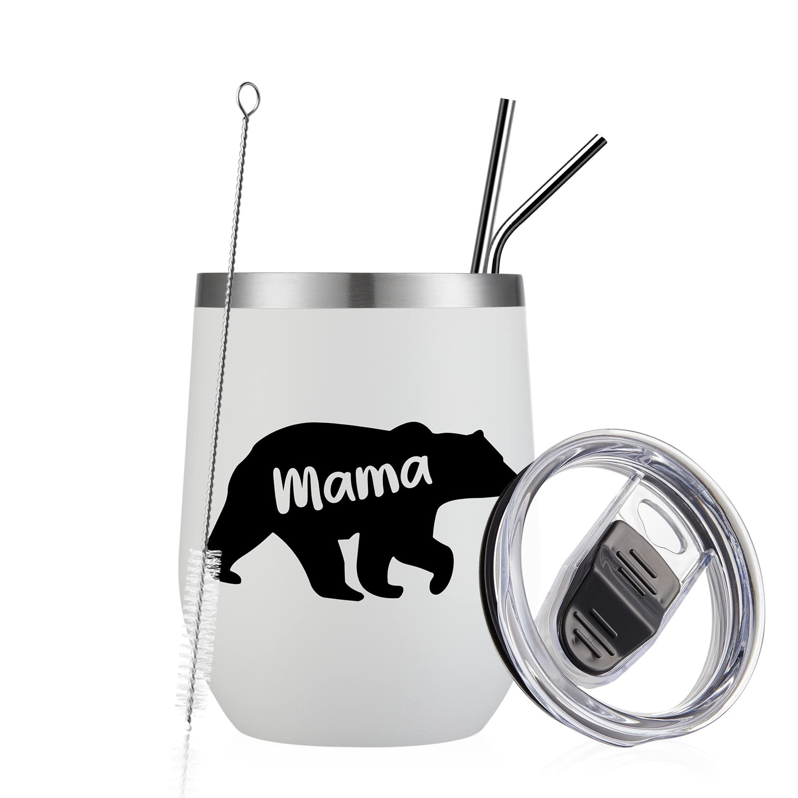 **12oz White Wine Tumbler - Best Birthday & Mother's Day Gift for Mom, Wife, Women - Funny & Thoughtful Presents from Daughter, Son, Husband - Perfect for Christmas, Wine Nights & Special Occasions**