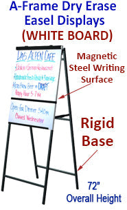 Magnetic Dry Erase Whiteboard Easel with A-Frame Rigid Legs - Portable Standing White Board for Classroom, Office & Home Use
