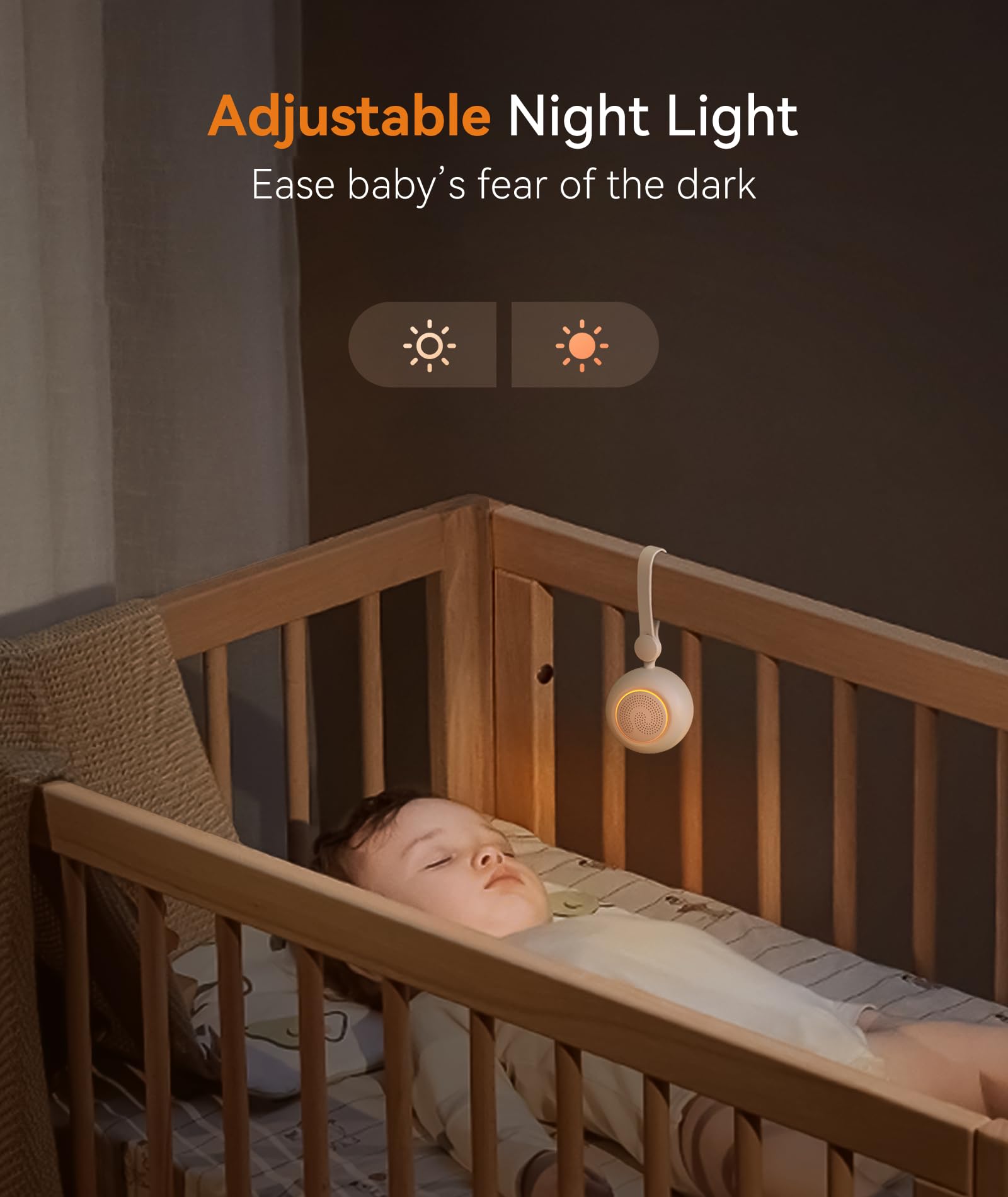 Dreamegg Portable White Noise Machine for Baby - 19 Soothing Natural Sounds, Sleep Timer & Night Light - Perfect for Nursery, Travel & Home Use