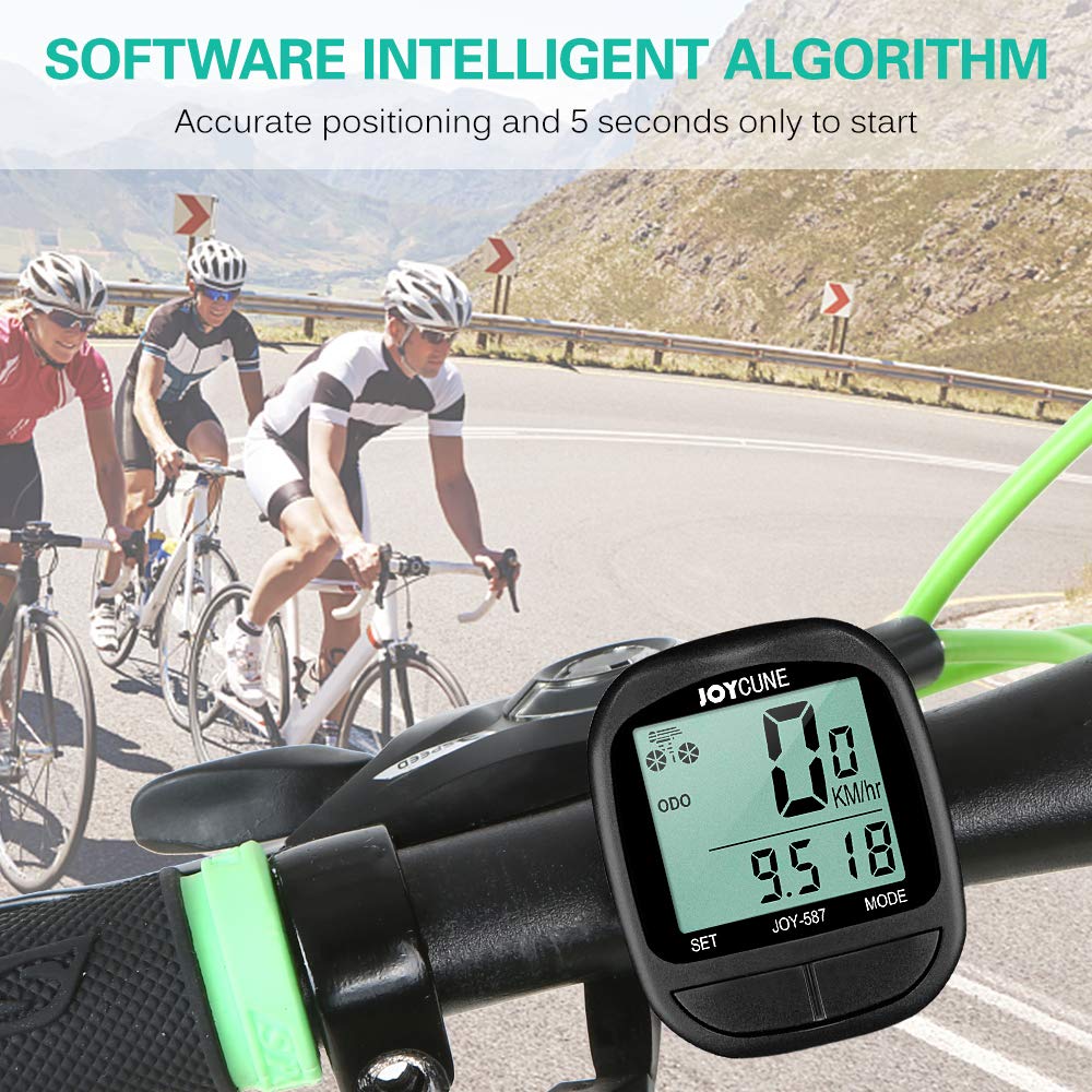 HUIOP Waterproof Wired Bike Computer with LED Display - Bicycle Speedometer & Stopwatch for Outdoor Cycling, Mountain Biking & Road Bikes | Accurate Speed Tracking for Fitness Training & Commuting