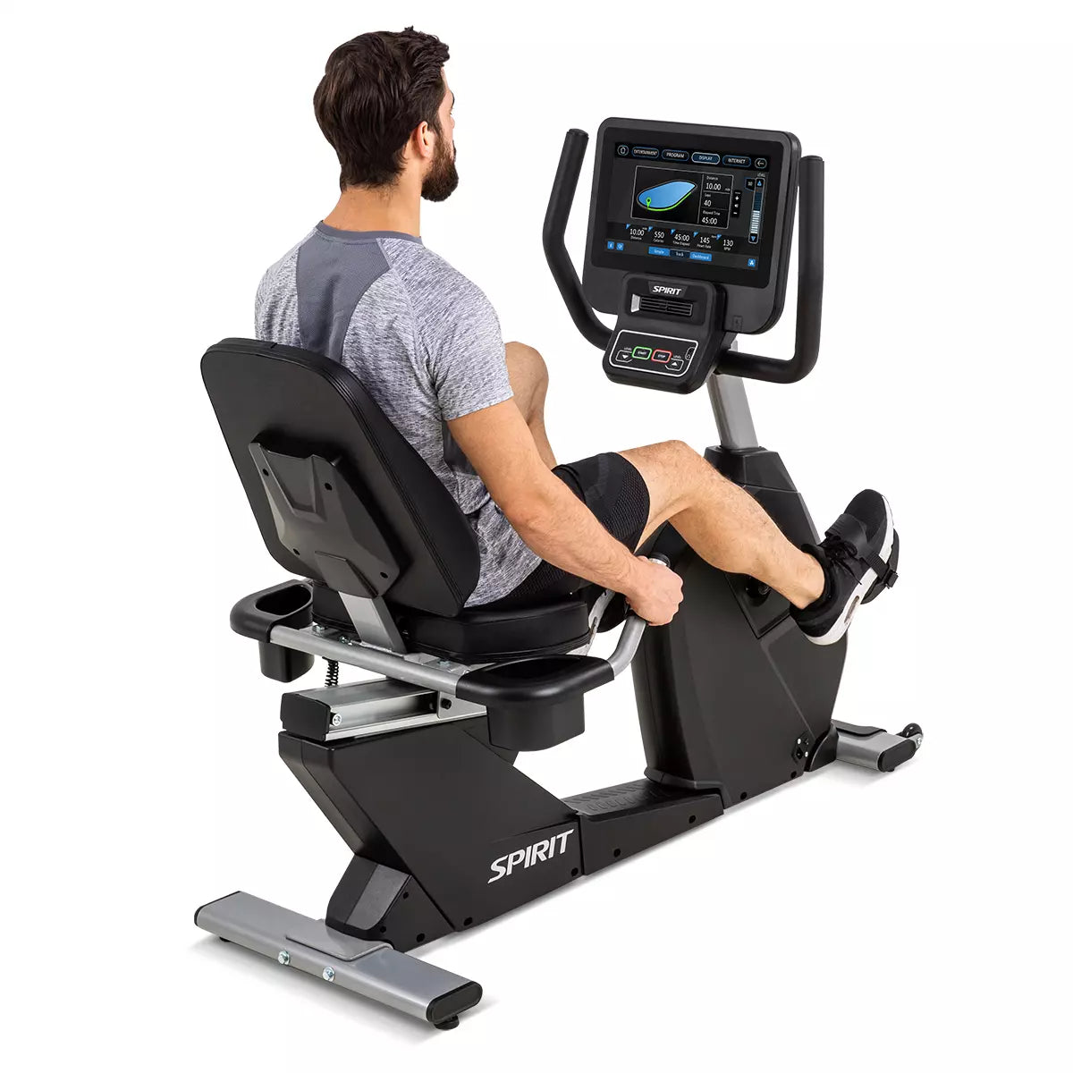Spirit Fitness CR800 ENT Commercial Recumbent Exercise Bike - Heavy Duty Indoor Cycling for Home Gym & Rehabilitation