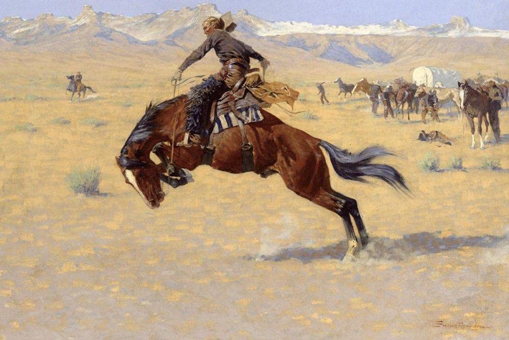 Frederic Remington - A Cold Morning On The Range Art Print | Western Cowboy Wall Decor | Perfect for Living Room, Office & Western-Themed Spaces