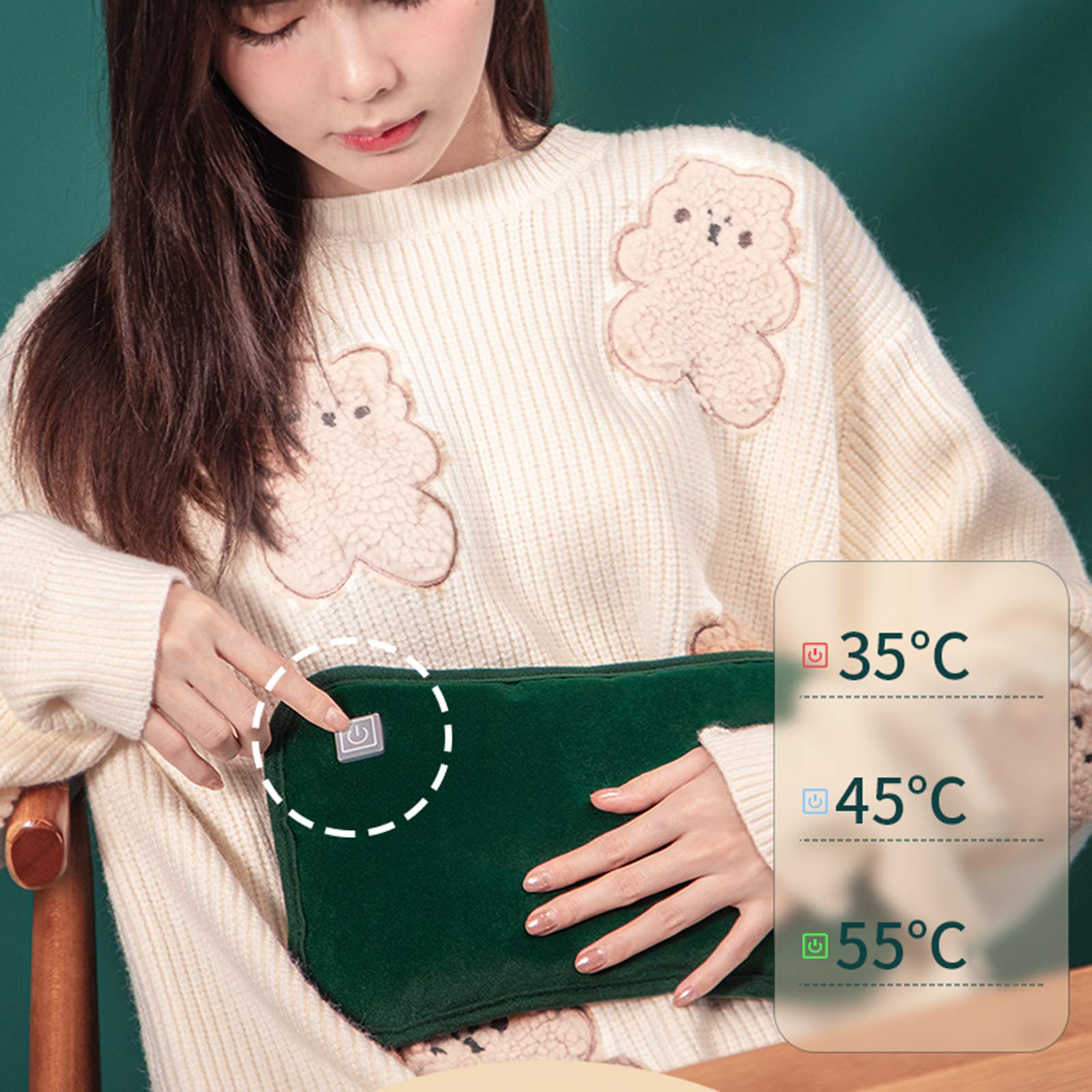 Rechargeable Electric Hot Water Bottle with Soft Flannel Cover - Large Capacity Thermal Hand Warmer for Winter, Pain Relief & Comfort - Perfect for Home, Office & Outdoor Use