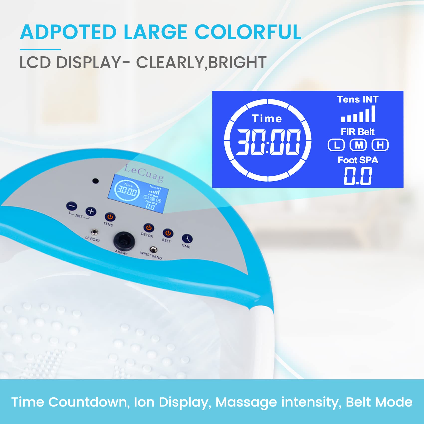 2023 Ionic Foot Bath Detox Machine with Remote Control - Ion Foot Spa Cleanse System with Heating Belt, Timer & 100 Liners - Perfect for Home Spa, Relaxation & Detox Therapy