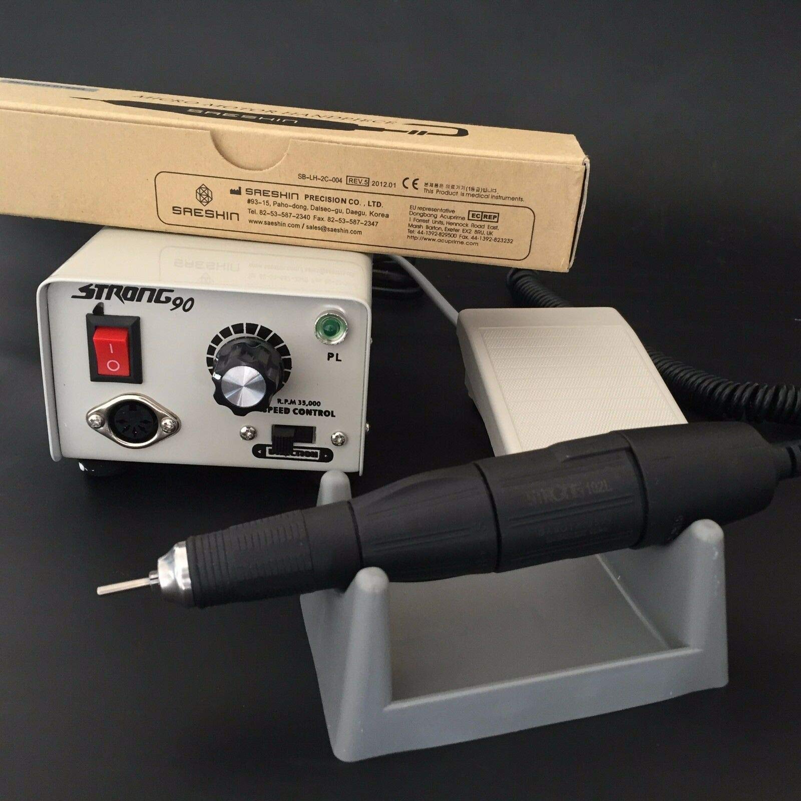 APHRODITE Dental Lab Micromotor - High Speed 90° Polishing Handpiece 35,000 RPM for Jewelry, Dental, and Nail Art - Professional Precision Tool for Dentists, Jewelers & Nail Technicians