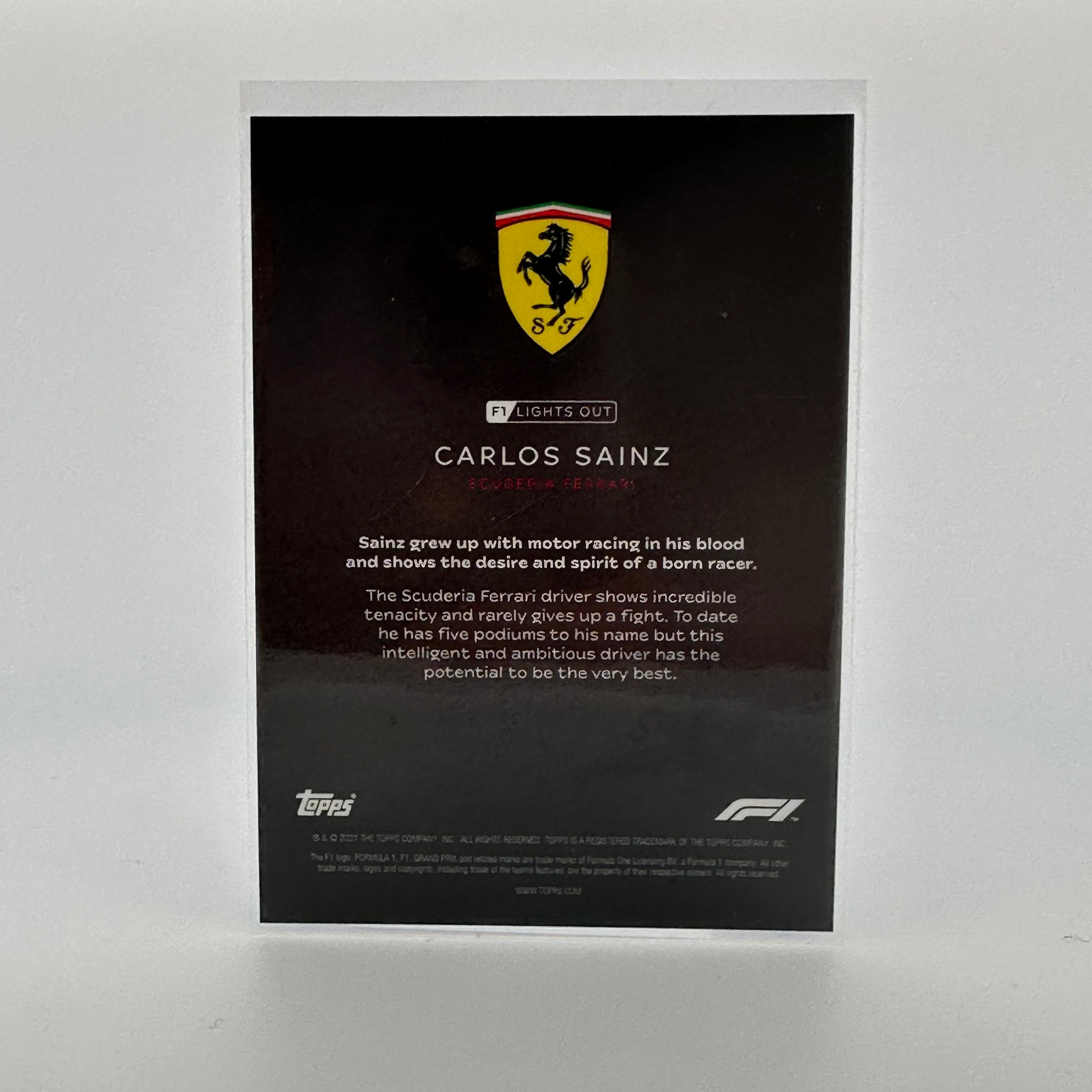 Carlos Sainz 99 Blue Parallel Racing Driver Card - Perfect for F1 Collectors, Sports Memorabilia Fans, and Racing Enthusiasts