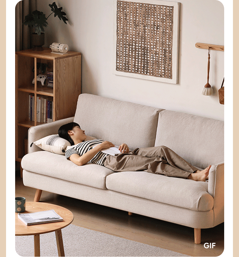 Modern Fabric 3-Seater Straight Sofa - Comfortable Living Room Couch for Small Spaces, Apartments & Cozy Home Decor