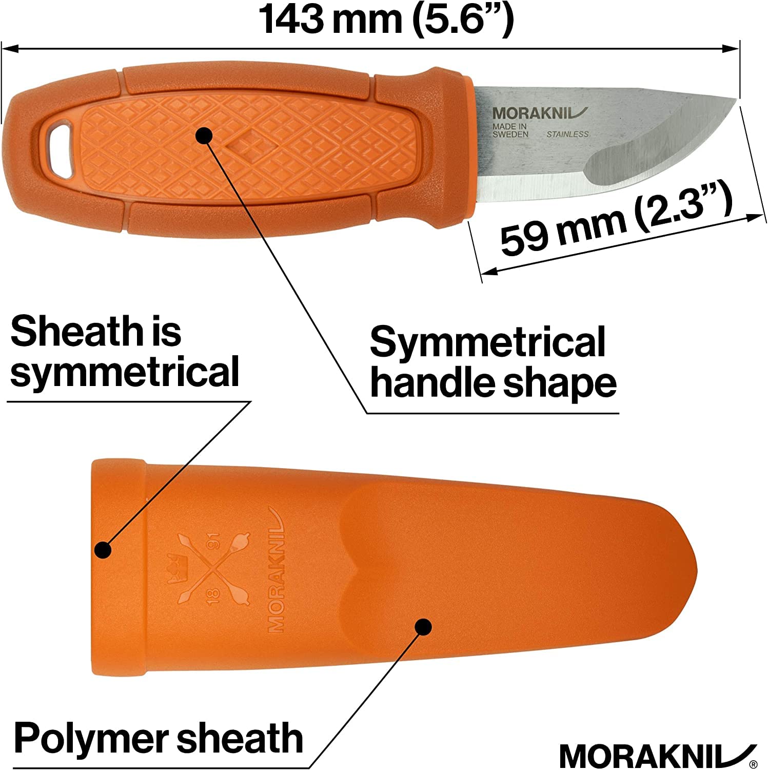 Morakniv Eldris Compact Fixed-Blade Knife - 2.2