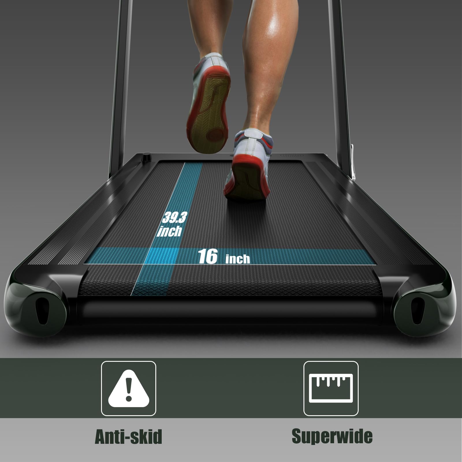 Goplus 1100W Folding Treadmill - Electric Motorized Running Machine for Home Gym Fitness Workout | Compact Space-Saving Design for Small Apartments & Cardio Training
