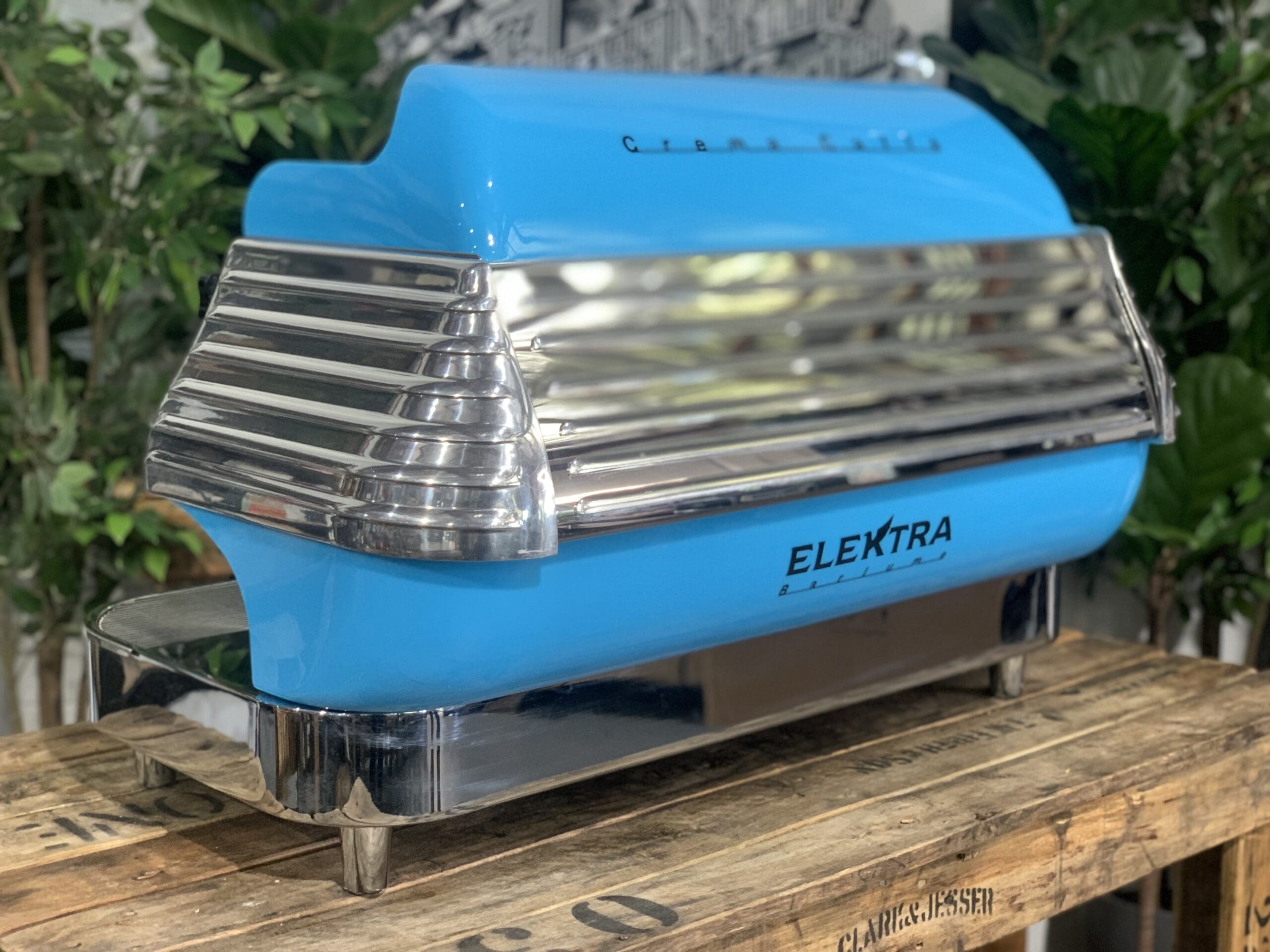 Elektra Barlume 2 Group Blue Espresso Machine - Professional Coffee Maker for Home & Cafe Use